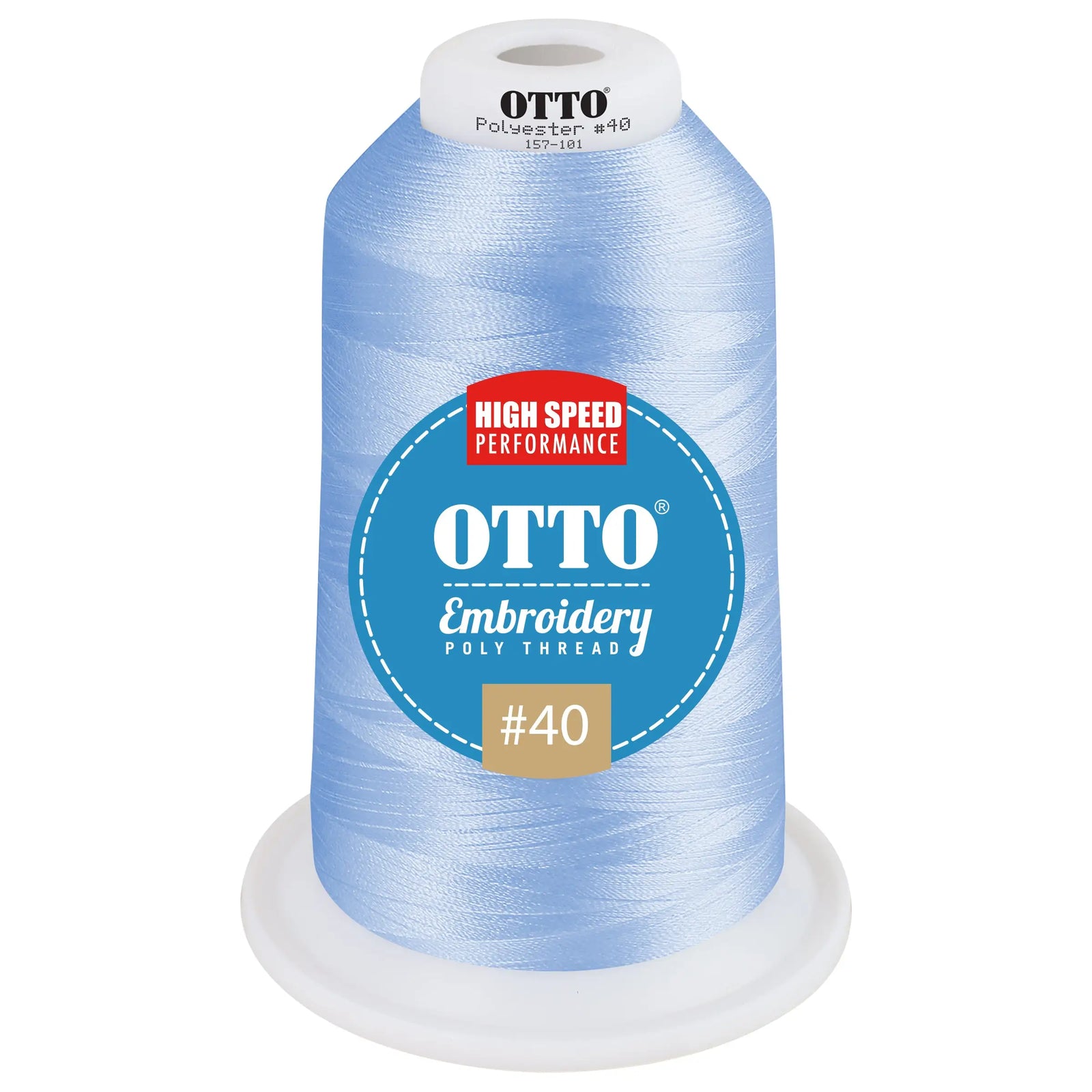 Otto 157-101 Embroidery Poly Thread #40 5,500 Yd. King Cone - 3659 - 7 3/8’’ - 5/8’’