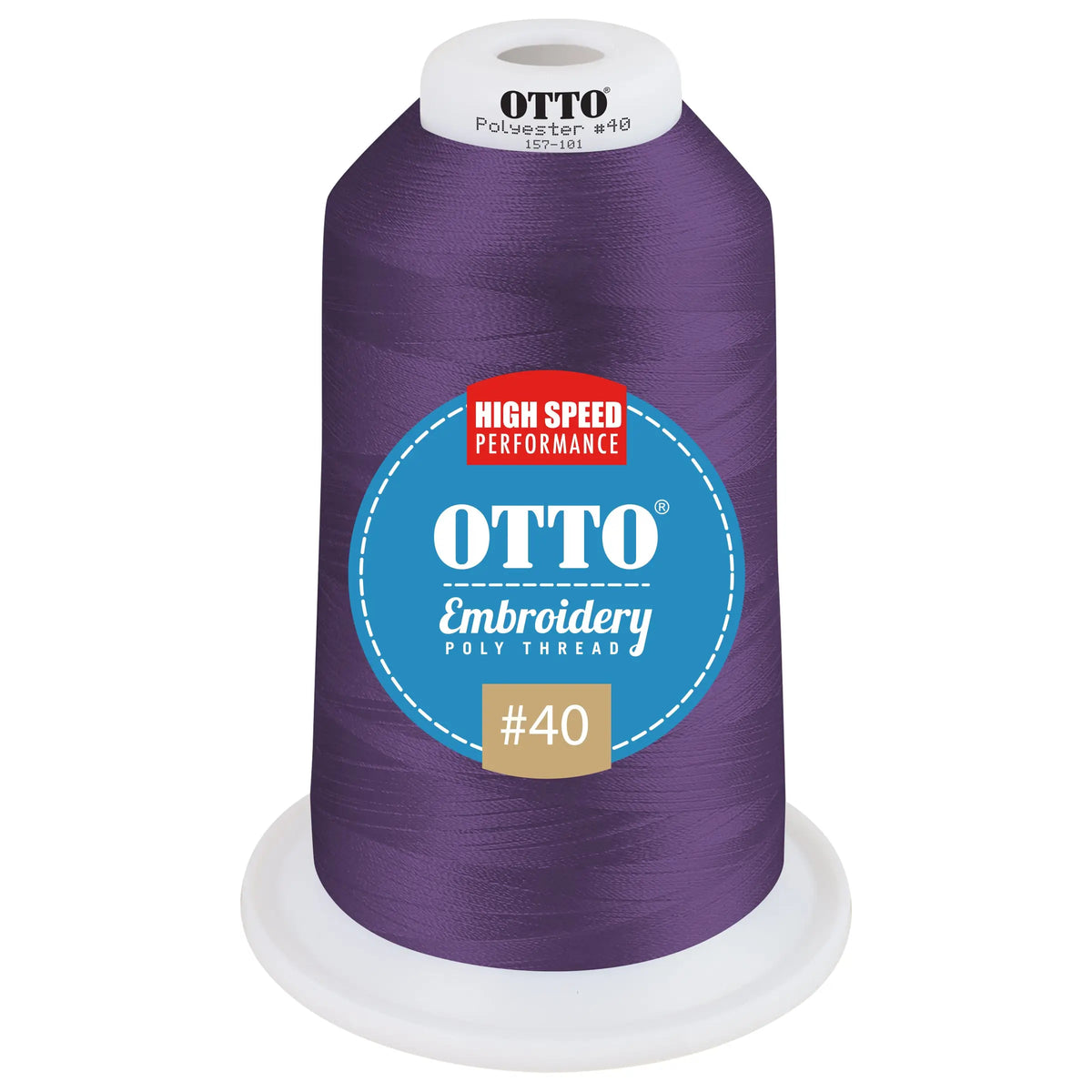 Otto 157-101 Embroidery Poly Thread #40 5,500 Yd. King Cone - 3669 - 7 3/8’’ - 5/8’’