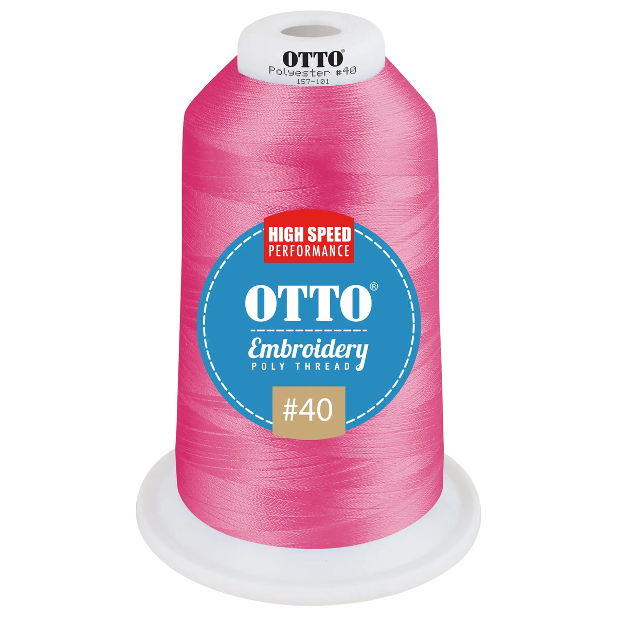 Otto 157-101 Embroidery Poly Thread #40 5,500 Yd. King Cone - 3675 - 7 3/8’’ - 5/8’’