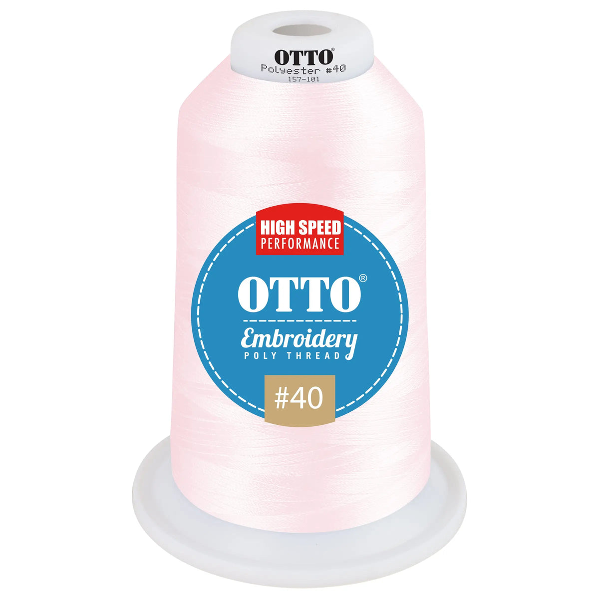 Otto 157-101 Embroidery Poly Thread #40 5,500 Yd. King Cone - 3698 - 7 3/8’’ - 5/8’’