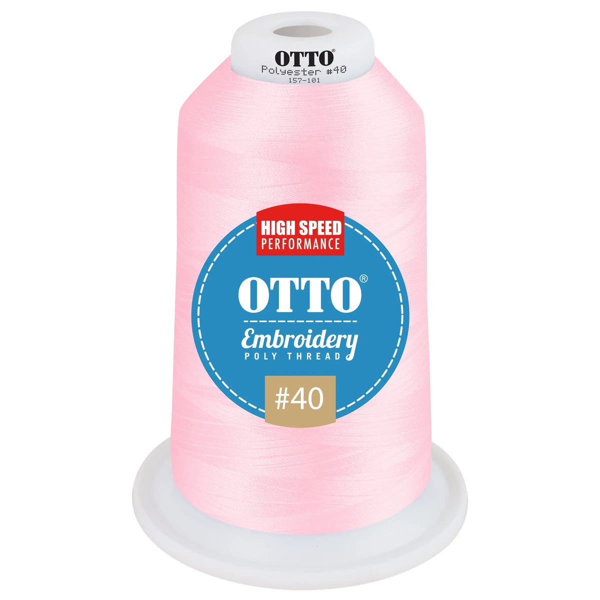 Otto 157-101 Embroidery Poly Thread #40 5,500 Yd. King Cone - 3706 - 7 3/8’’ - 5/8’’