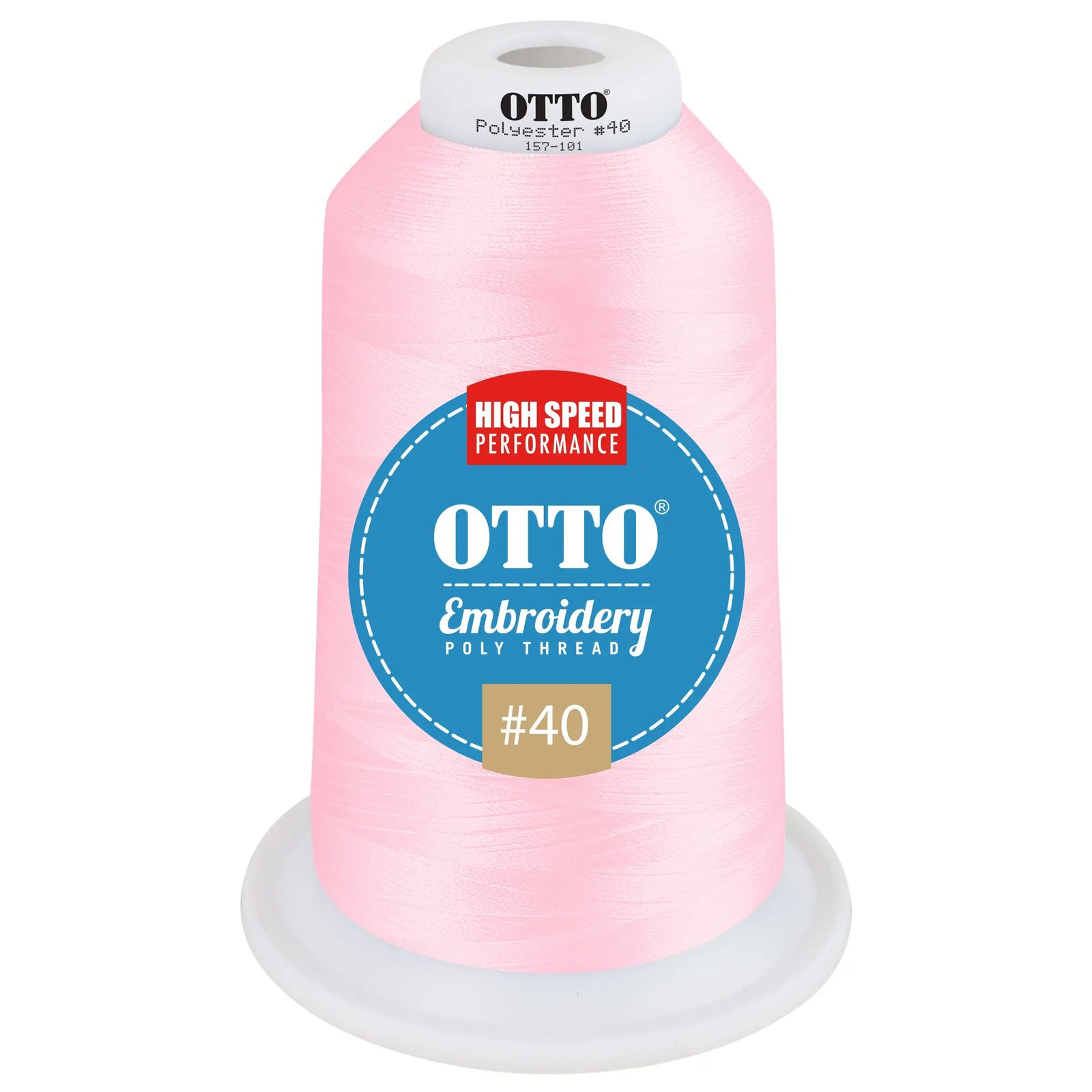Otto 157-101 Embroidery Poly Thread #40 5,500 Yd. King Cone - 3706 - 7 3/8’’ - 5/8’’