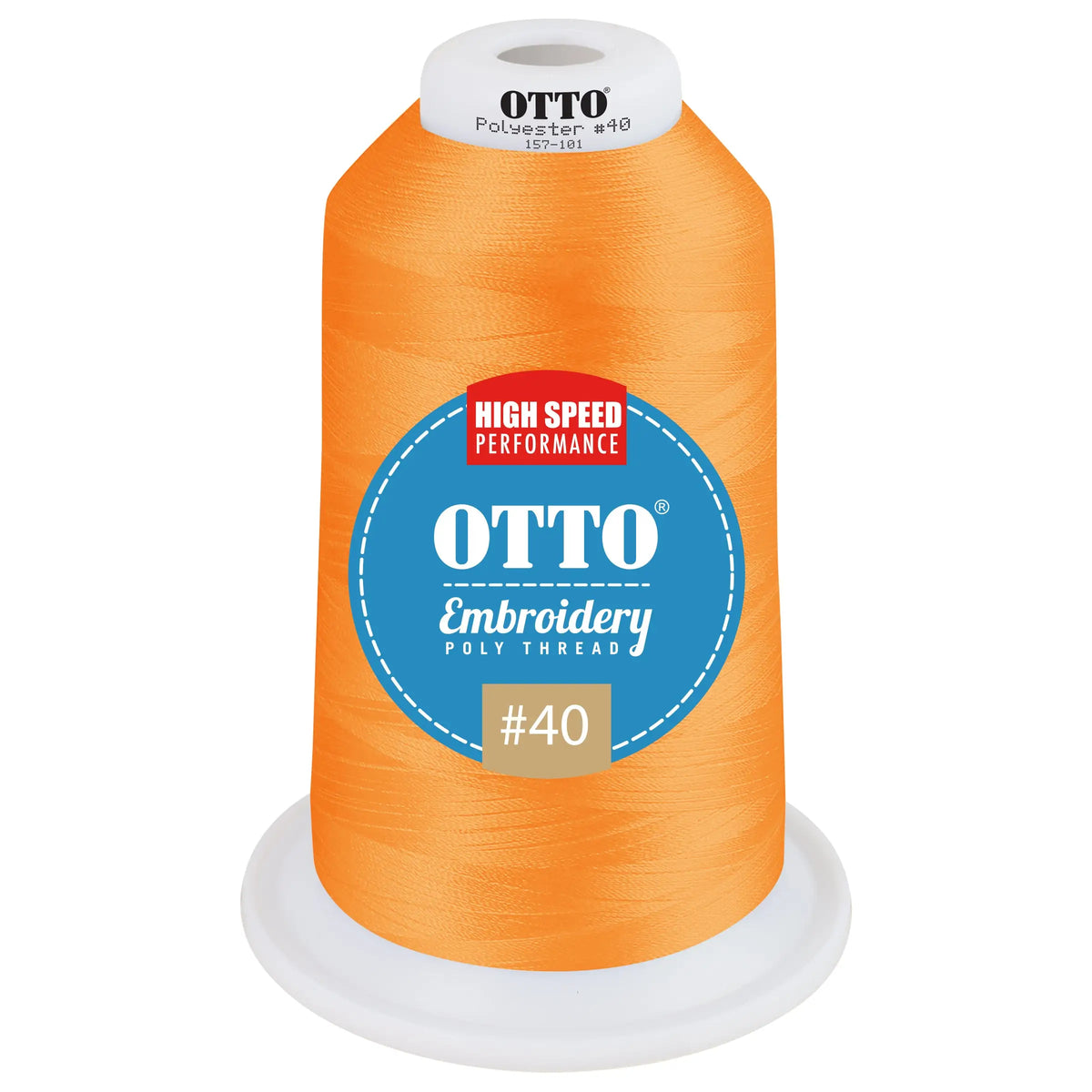 Otto 157-101 Embroidery Poly Thread #40 5,500 Yd. King Cone - 3715 - 7 3/8’’ - 5/8’’