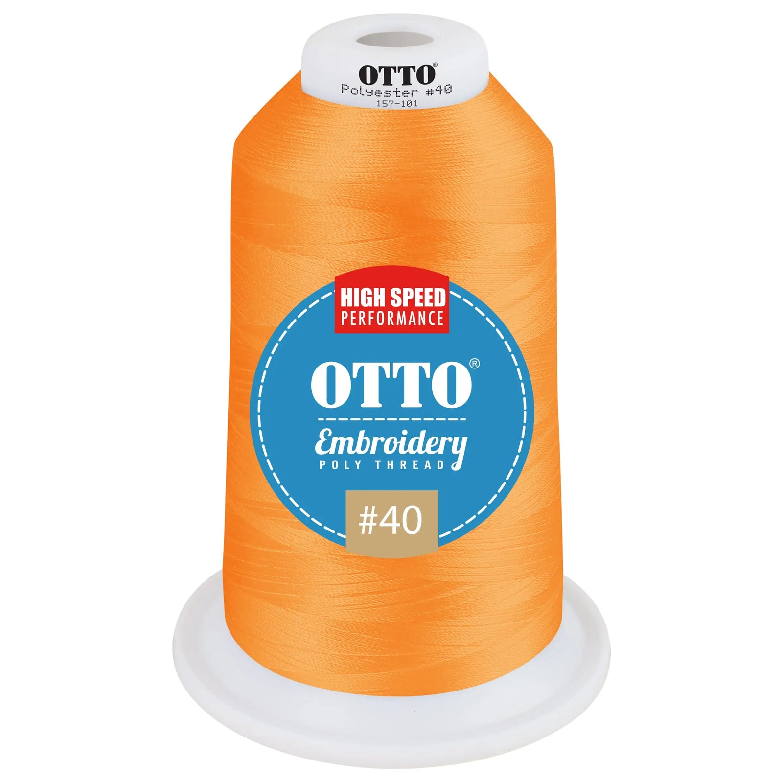 Otto 157-101 Embroidery Poly Thread #40 5,500 Yd. King Cone - 3715 - 7 3/8’’ - 5/8’’