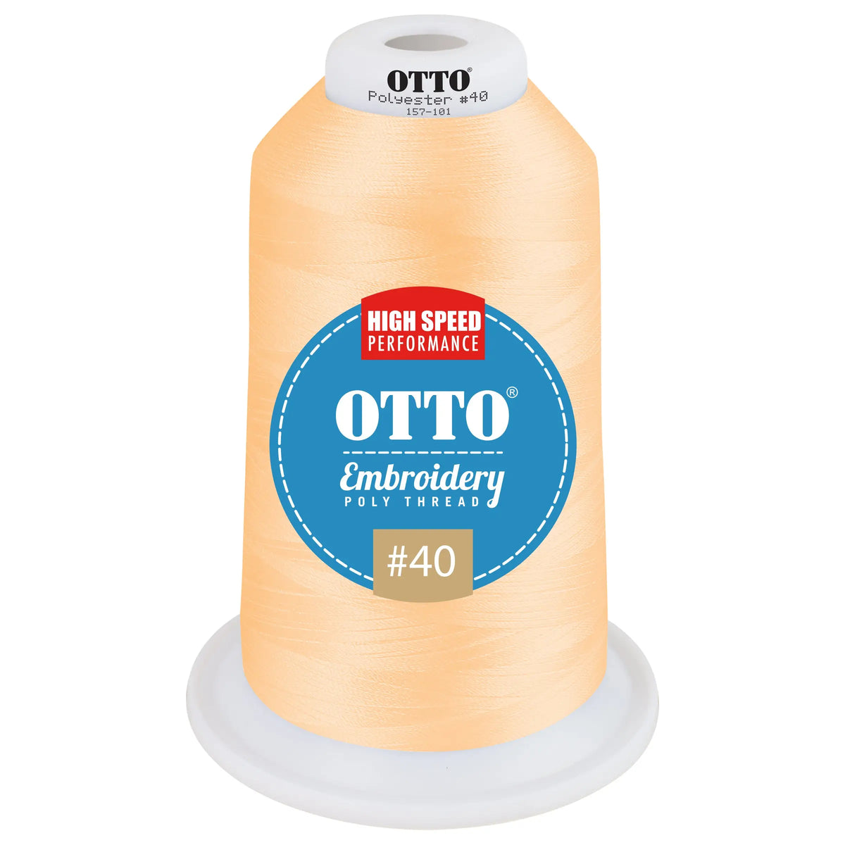 Otto 157-101 Embroidery Poly Thread #40 5,500 Yd. King Cone - 3911 - 7 3/8’’ - 5/8’’