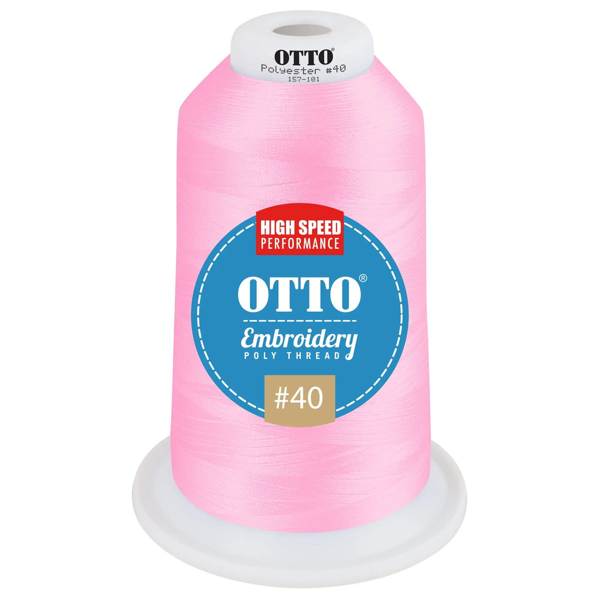 Otto 157-101 Embroidery Poly Thread #40 5,500 Yd. King Cone - 3933 - 7 3/8’’ - 5/8’’
