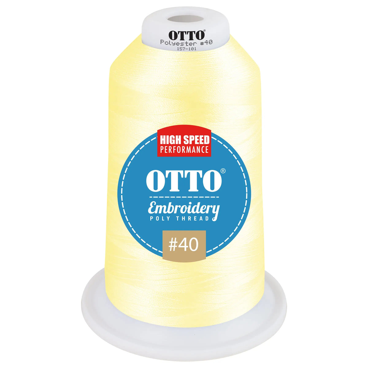 Otto 157-101 Embroidery Poly Thread #40 5,500 Yd. King Cone - 3938 - 7 3/8’’ - 5/8’’