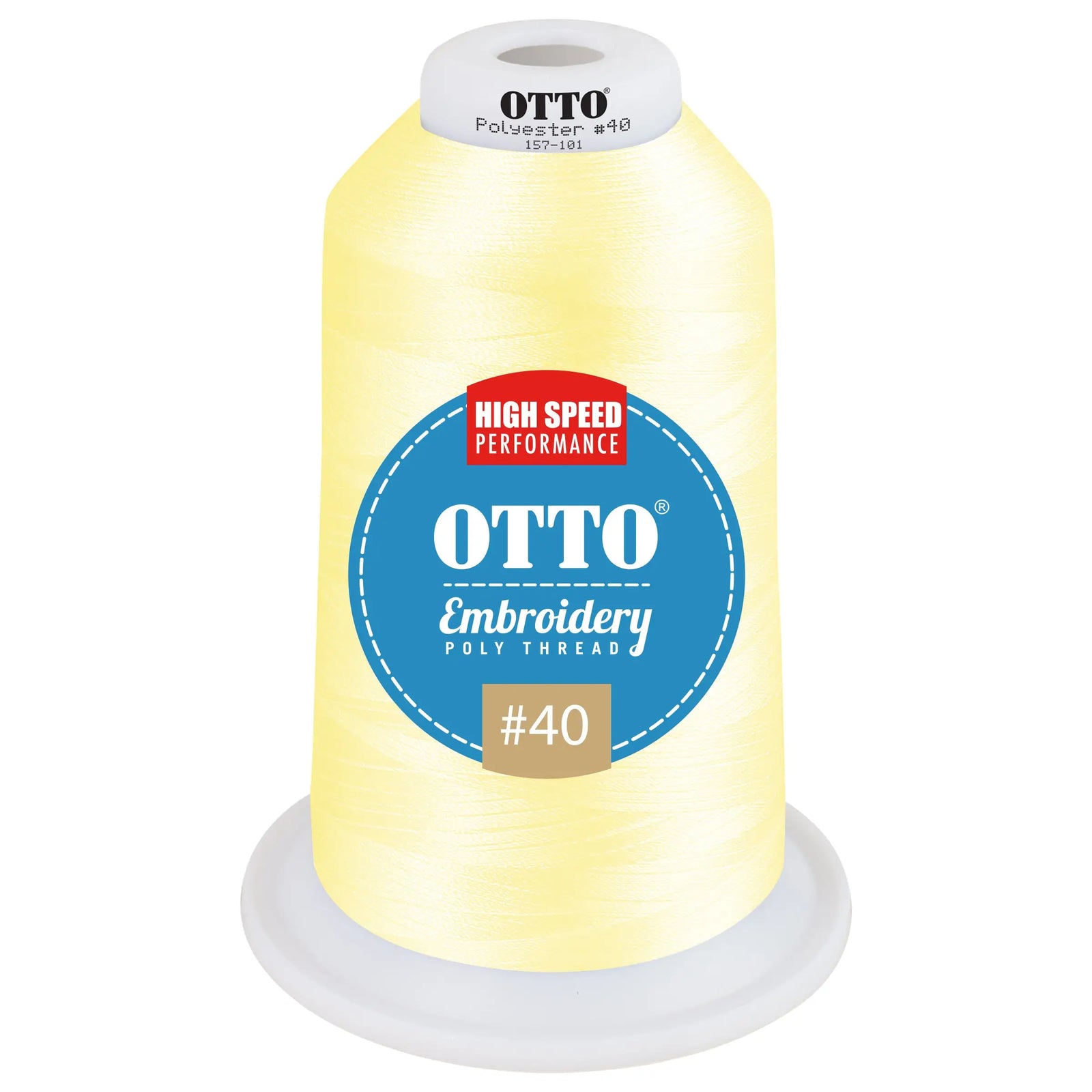 Otto 157-101 Embroidery Poly Thread #40 5,500 Yd. King Cone - 3938 - 7 3/8’’ - 5/8’’