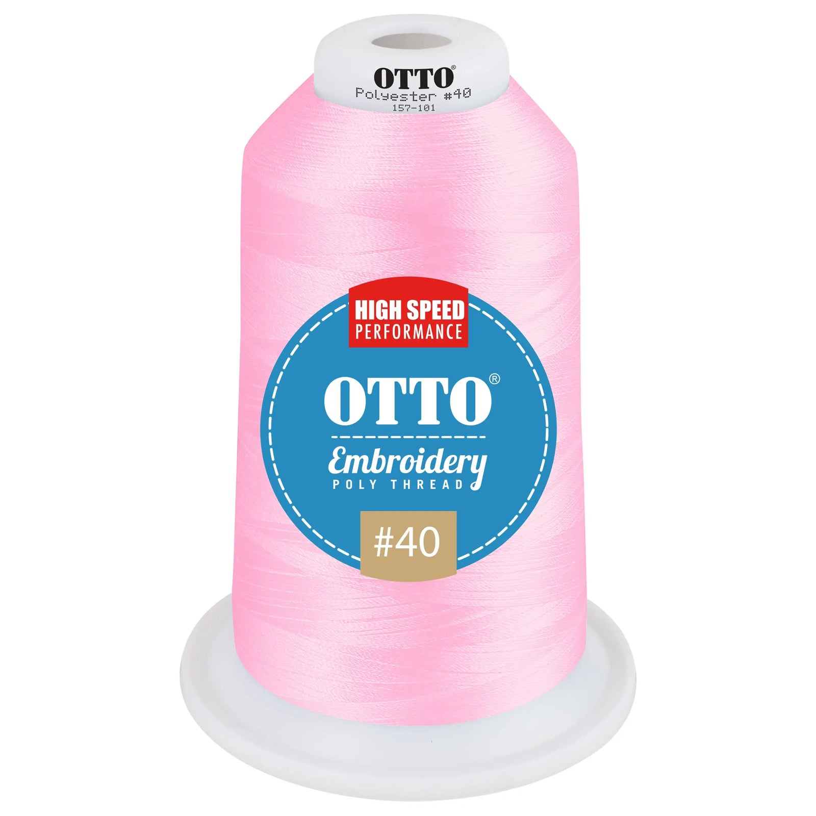 Otto 157-101 Embroidery Poly Thread #40 5,500 Yd. King Cone - 3940 - 7 3/8’’ - 5/8’’