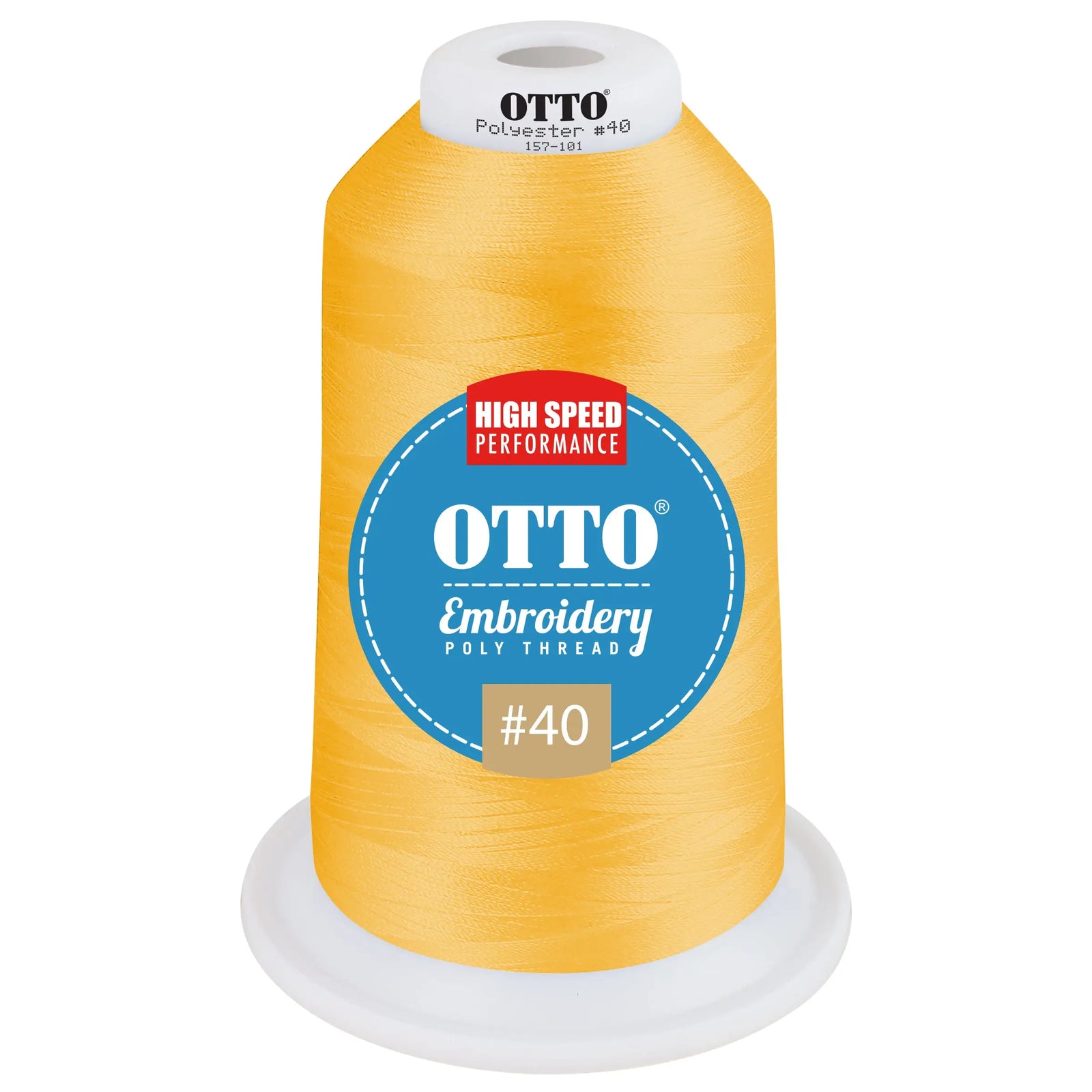Otto 157-101 Embroidery Poly Thread #40 5,500 Yd. King Cone - 41024 - 7 3/8’’ - 5/8’’