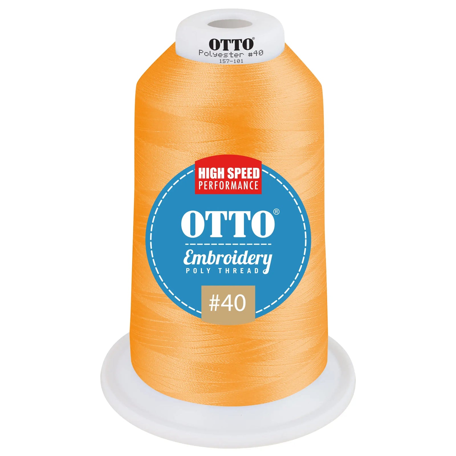 Otto 157-101 Embroidery Poly Thread #40 5,500 Yd. King Cone - 41172 - 7 3/8’’ - 5/8’’