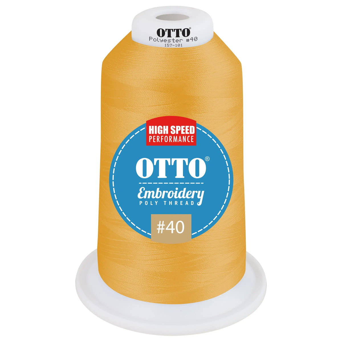 Otto 157-101 Embroidery Poly Thread #40 5,500 Yd. King Cone - 42006 - 7 3/8’’ - 5/8’’