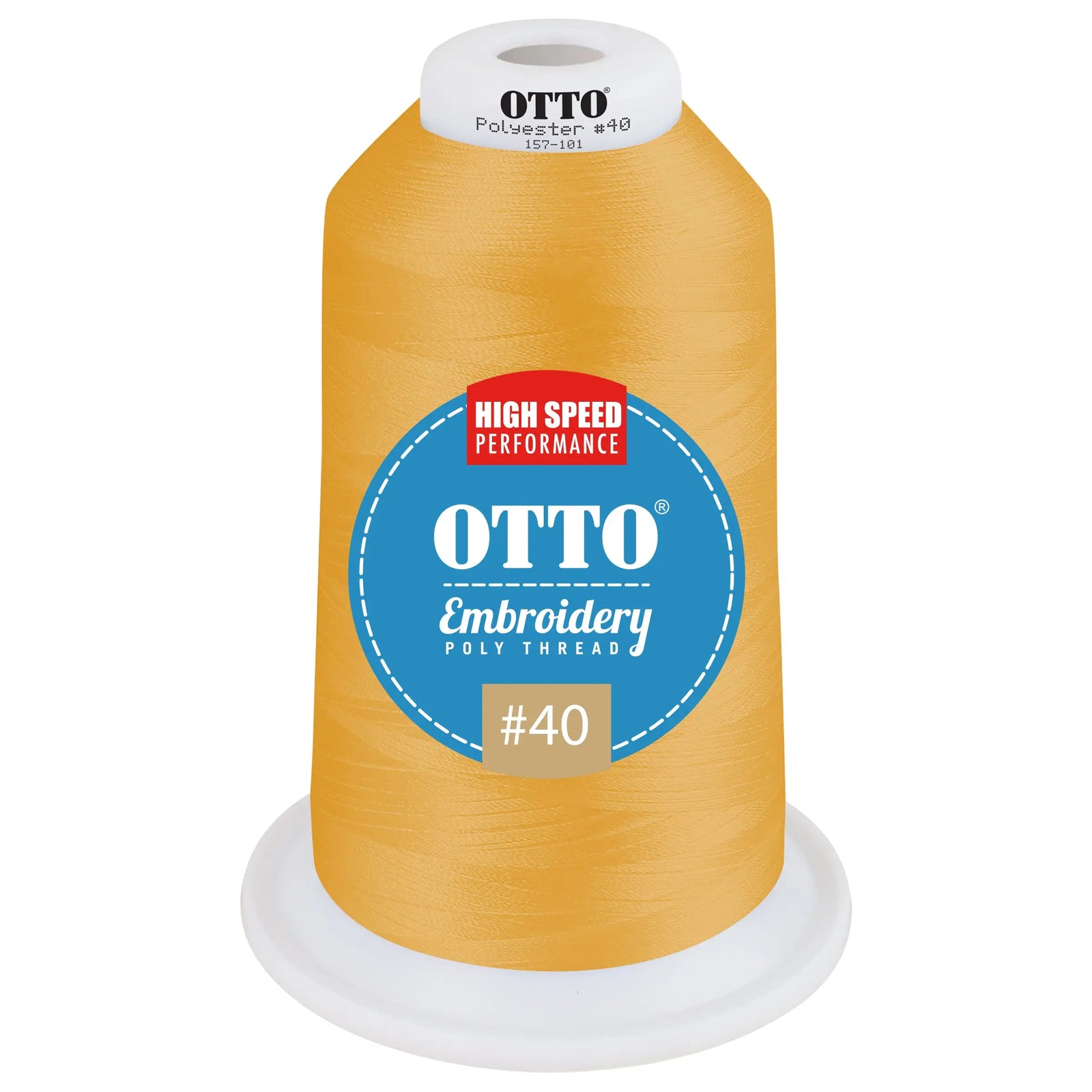 Otto 157-101 Embroidery Poly Thread #40 5,500 Yd. King Cone - 42006 - 7 3/8’’ - 5/8’’