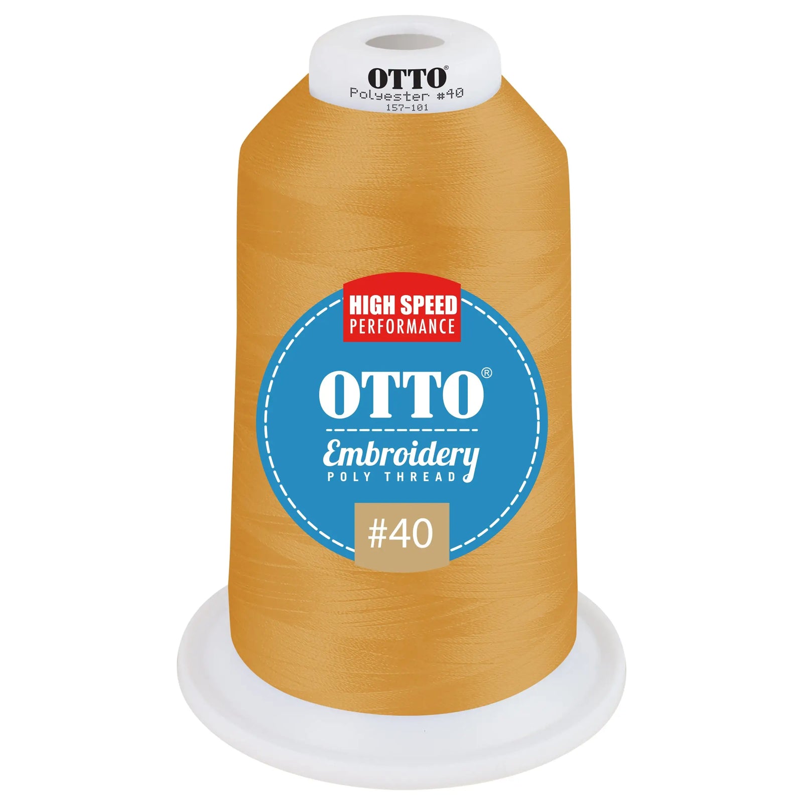 Otto 157-101 Embroidery Poly Thread #40 5,500 Yd. King Cone - 42007 - 7 3/8’’ - 5/8’’