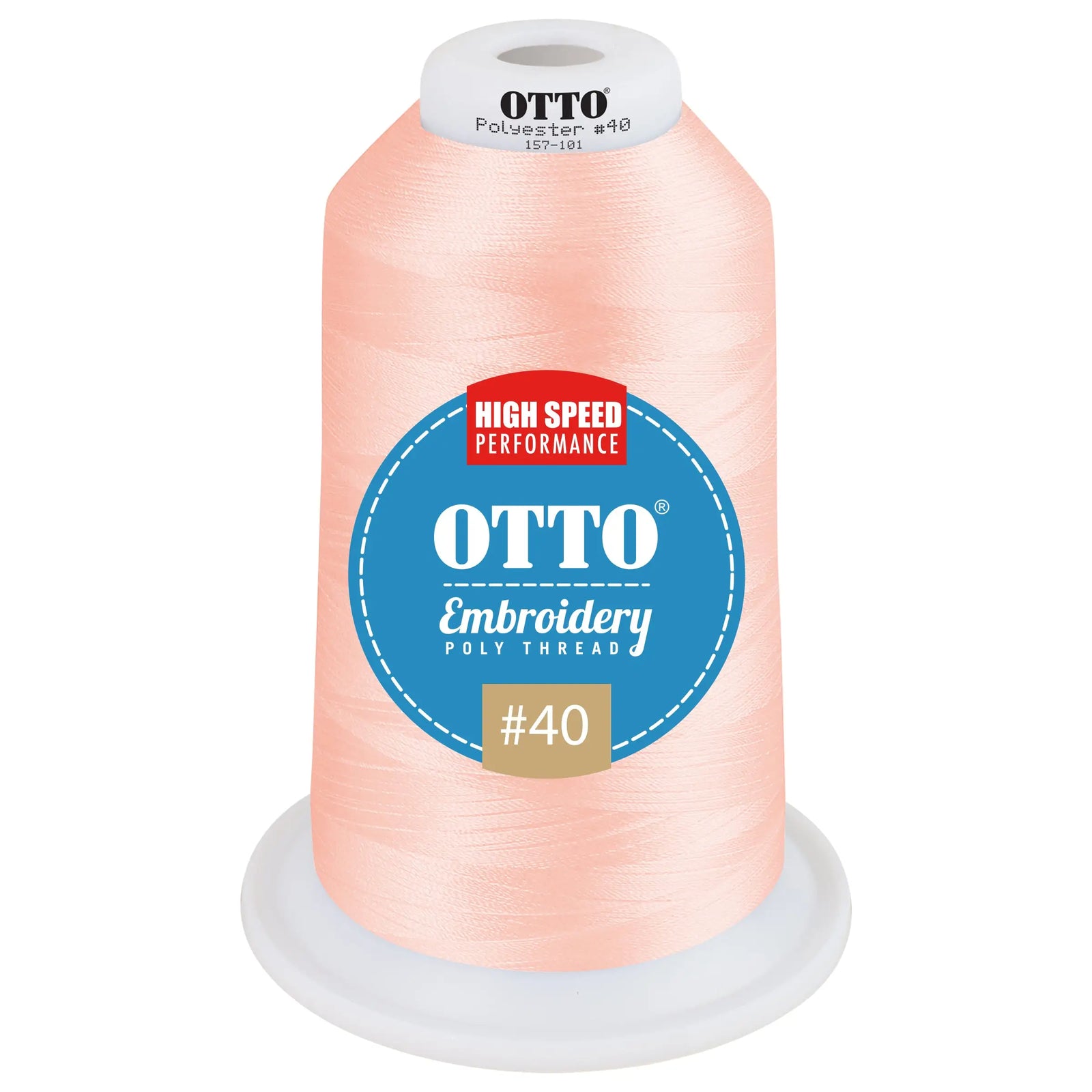 Otto 157-101 Embroidery Poly Thread #40 5,500 Yd. King Cone - 42022 - 7 3/8’’ - 5/8’’