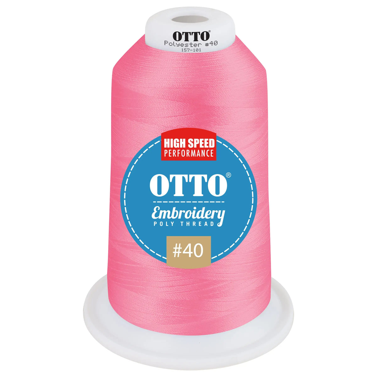 Otto 157-101 Embroidery Poly Thread #40 5,500 Yd. King Cone - 42031 - 7 3/8’’ - 5/8’’