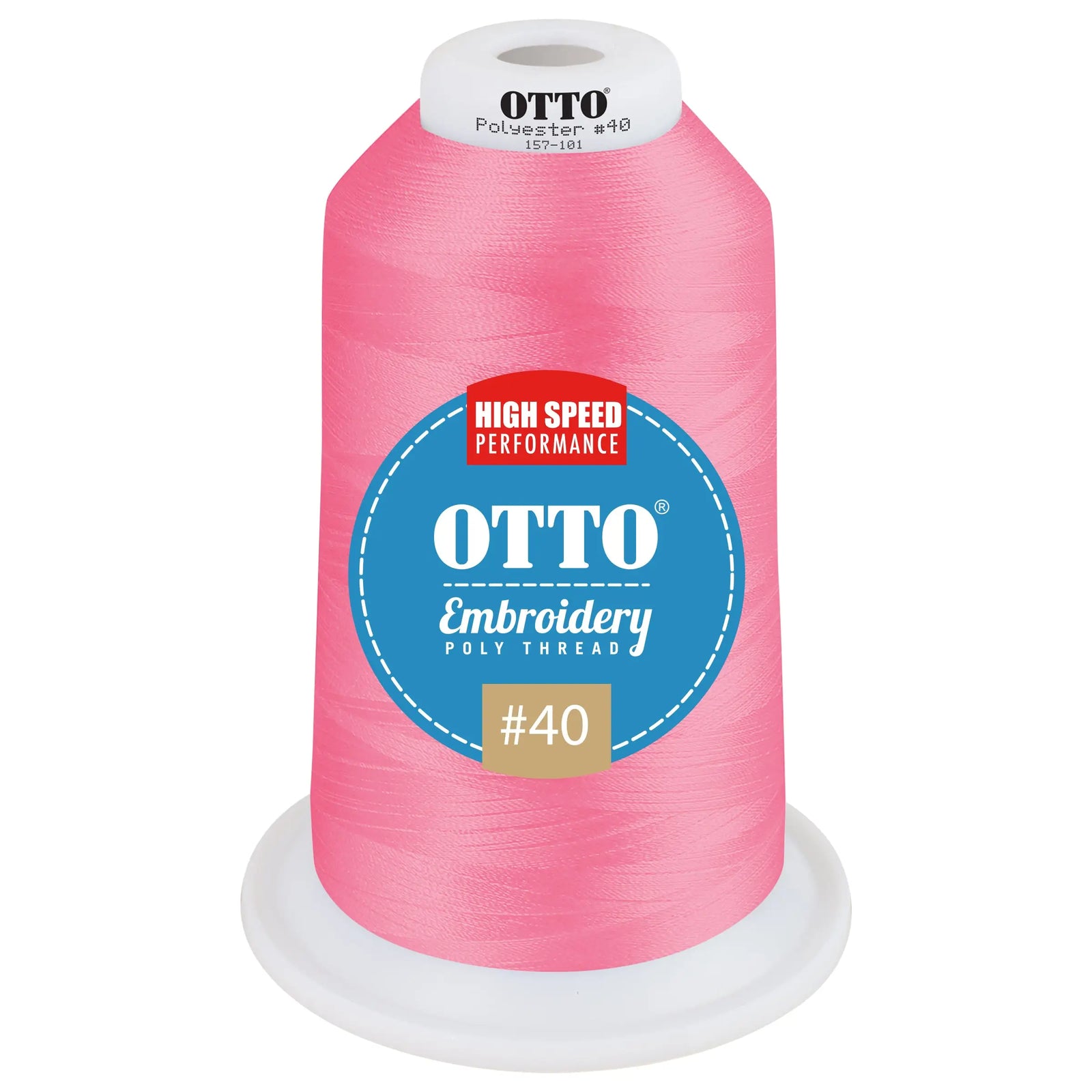 Otto 157-101 Embroidery Poly Thread #40 5,500 Yd. King Cone - 42031 - 7 3/8’’ - 5/8’’