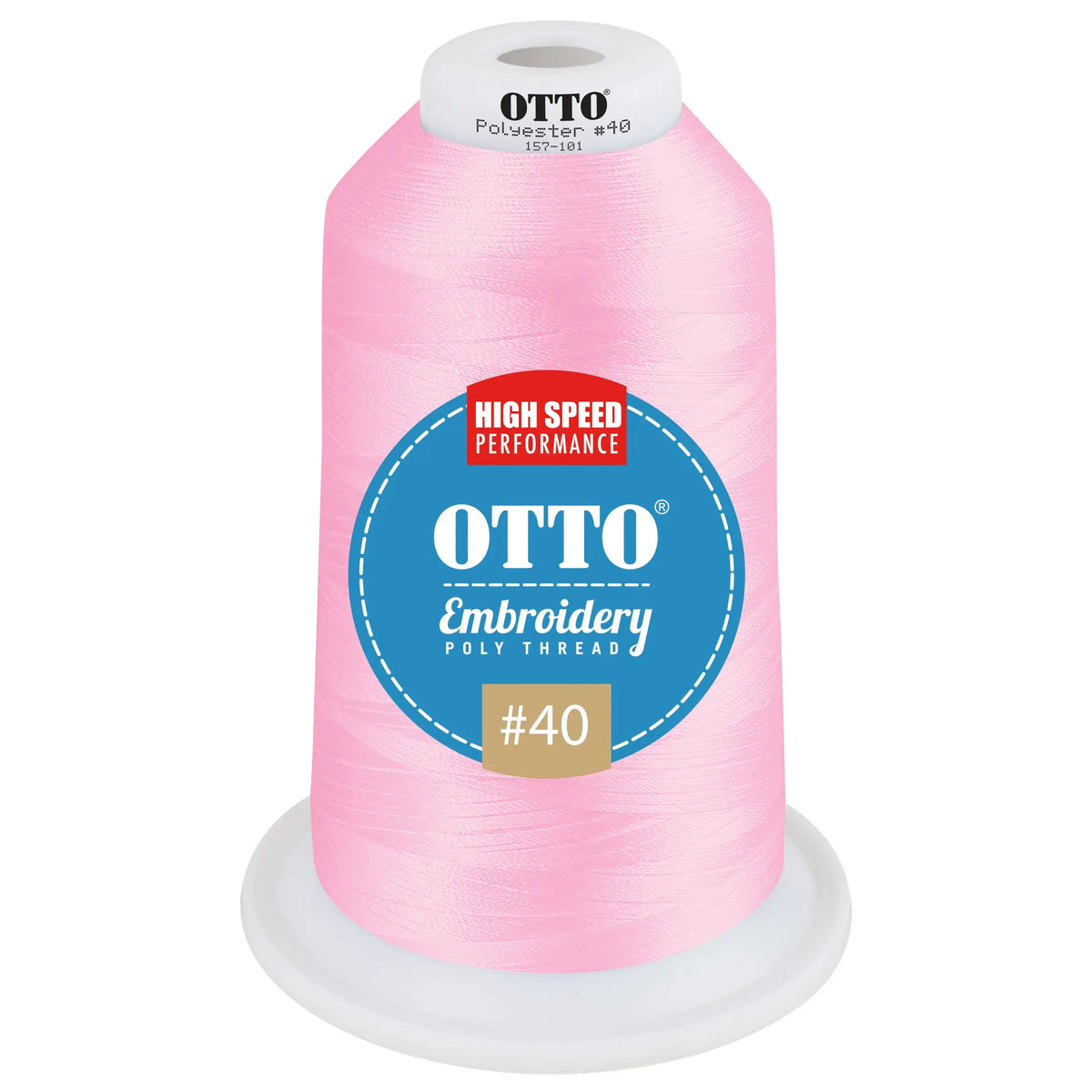 Otto 157-101 Embroidery Poly Thread #40 5,500 Yd. King Cone - 42036 - 7 3/8’’ - 5/8’’