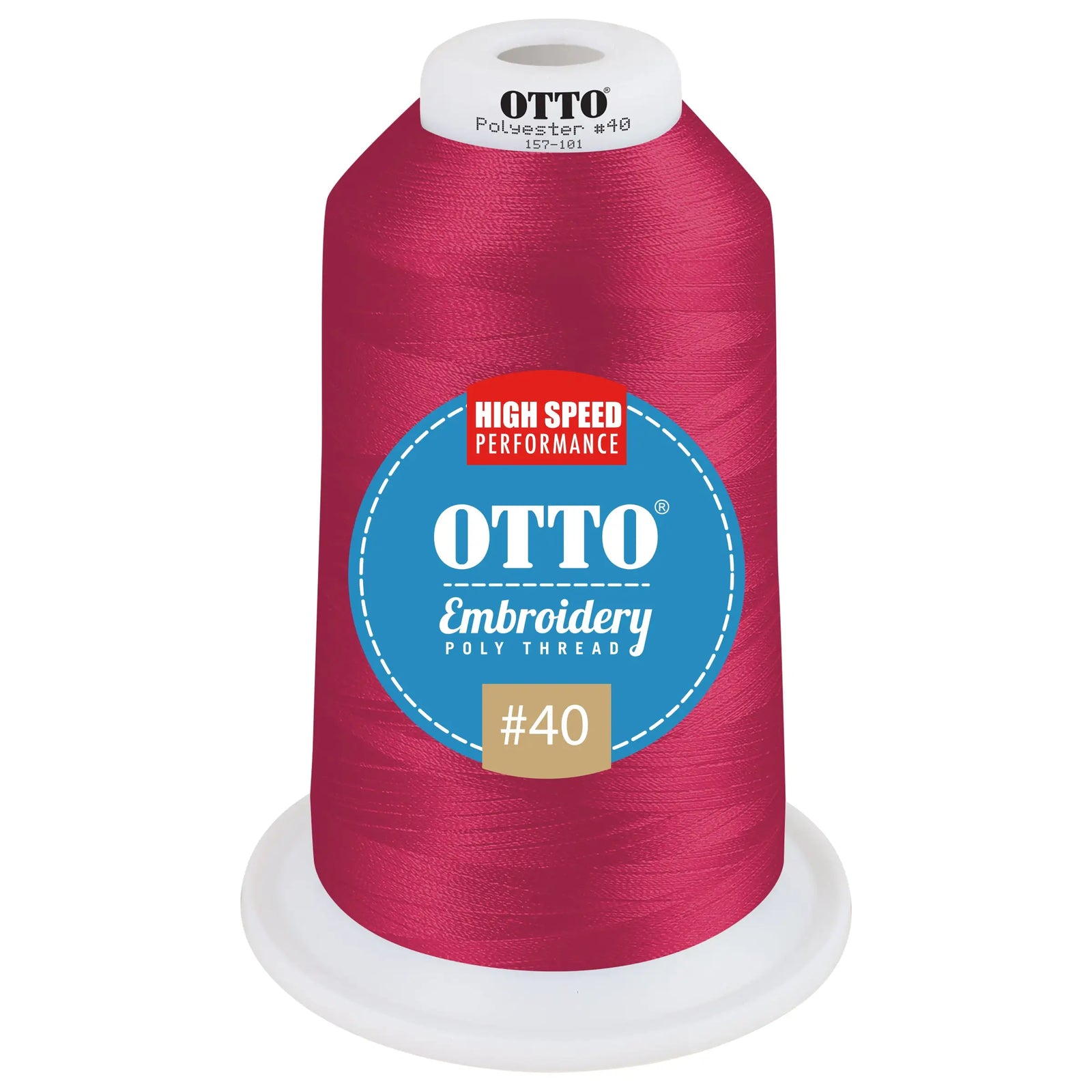 Otto 157-101 Embroidery Poly Thread #40 5,500 Yd. King Cone - 42041 - 7 3/8’’ - 5/8’’
