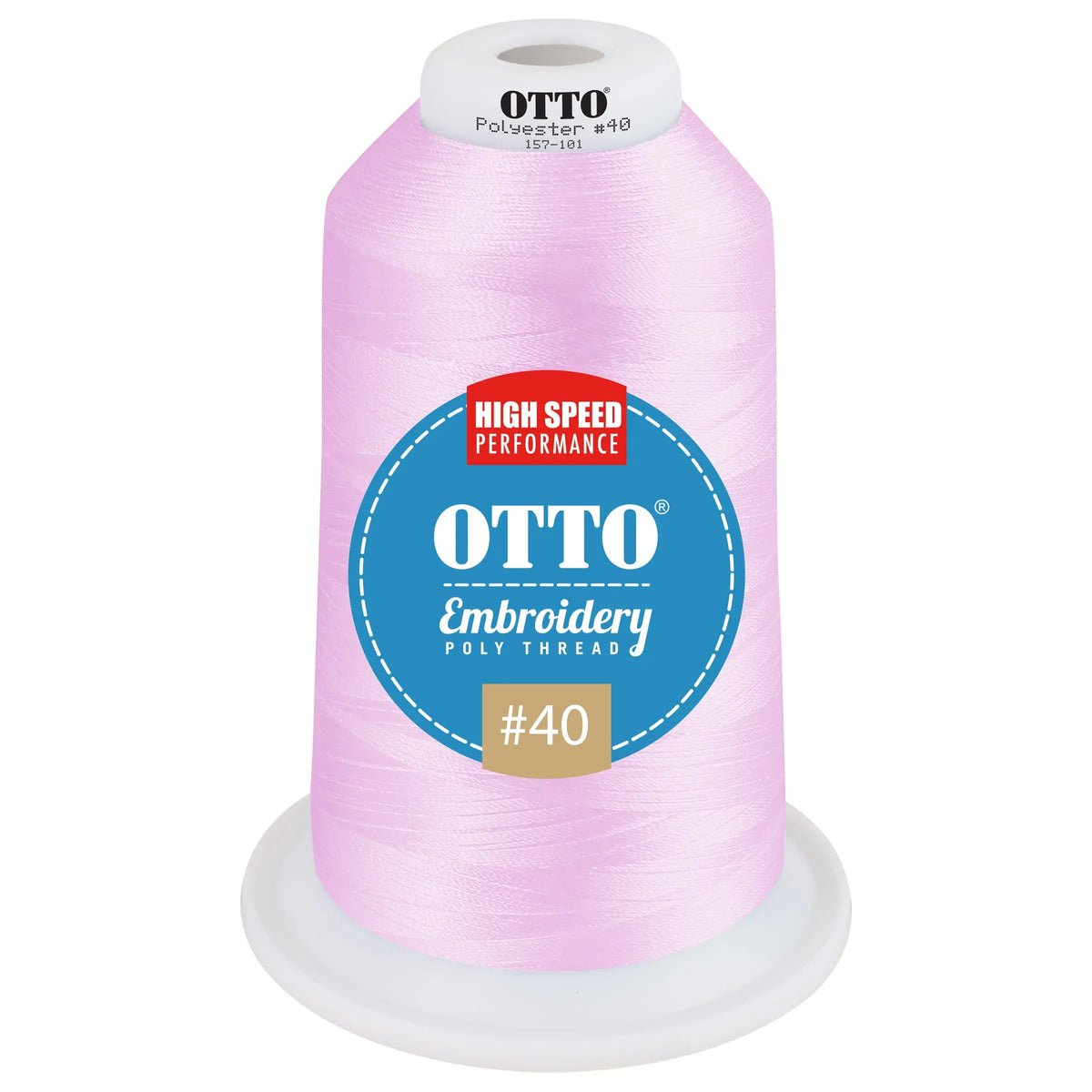 Otto 157-101 Embroidery Poly Thread #40 5,500 Yd. King Cone - 42058 - 7 3/8’’ - 5/8’’