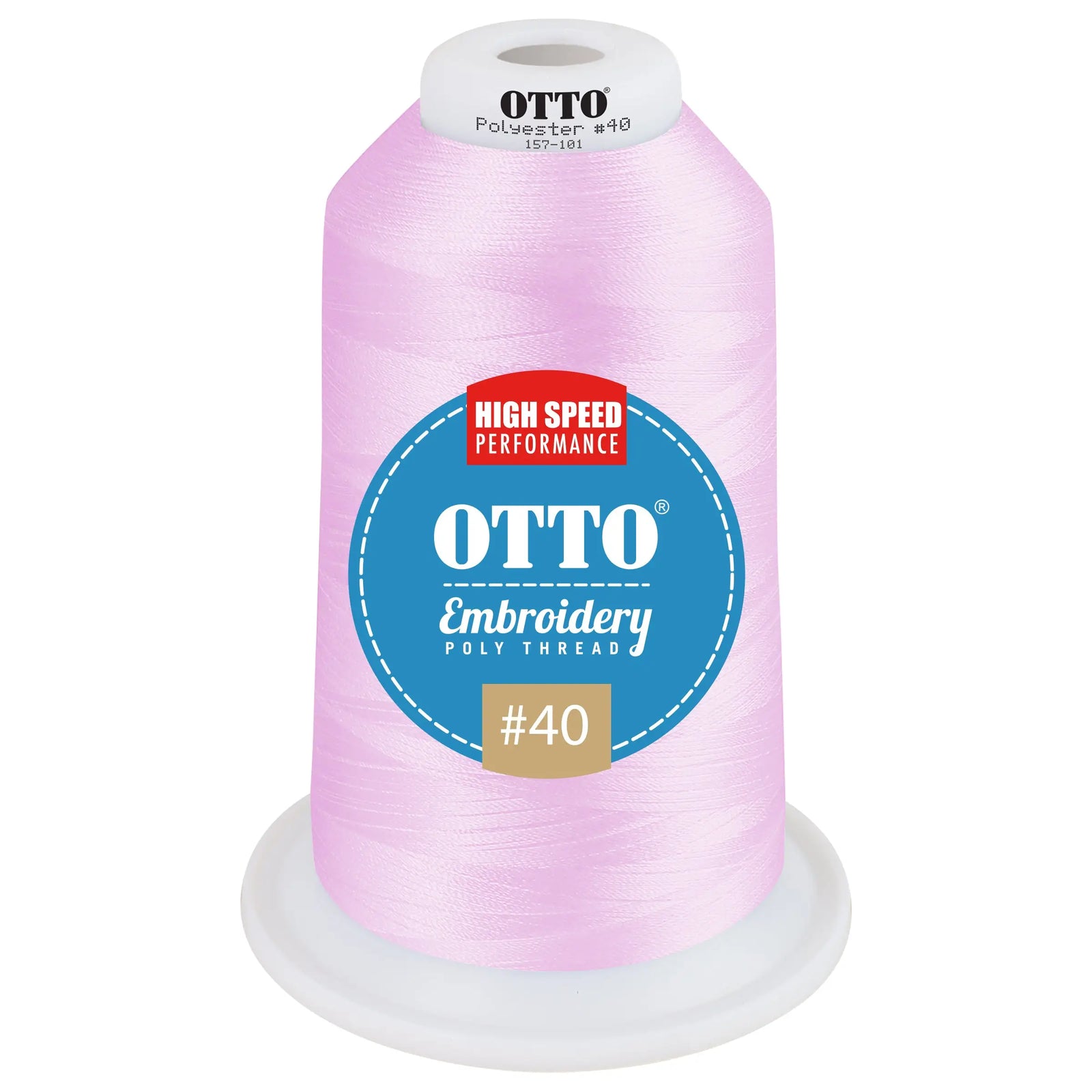 Otto 157-101 Embroidery Poly Thread #40 5,500 Yd. King Cone - 42058 - 7 3/8’’ - 5/8’’