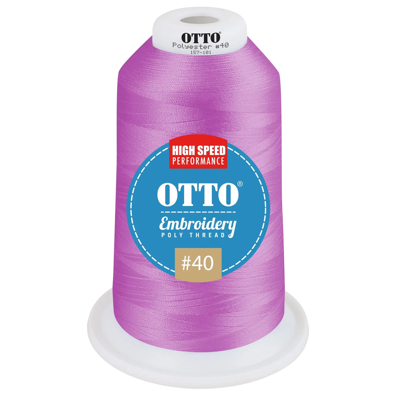 Otto 157-101 Embroidery Poly Thread #40 5,500 Yd. King Cone - 42066 - 7 3/8’’ - 5/8’’