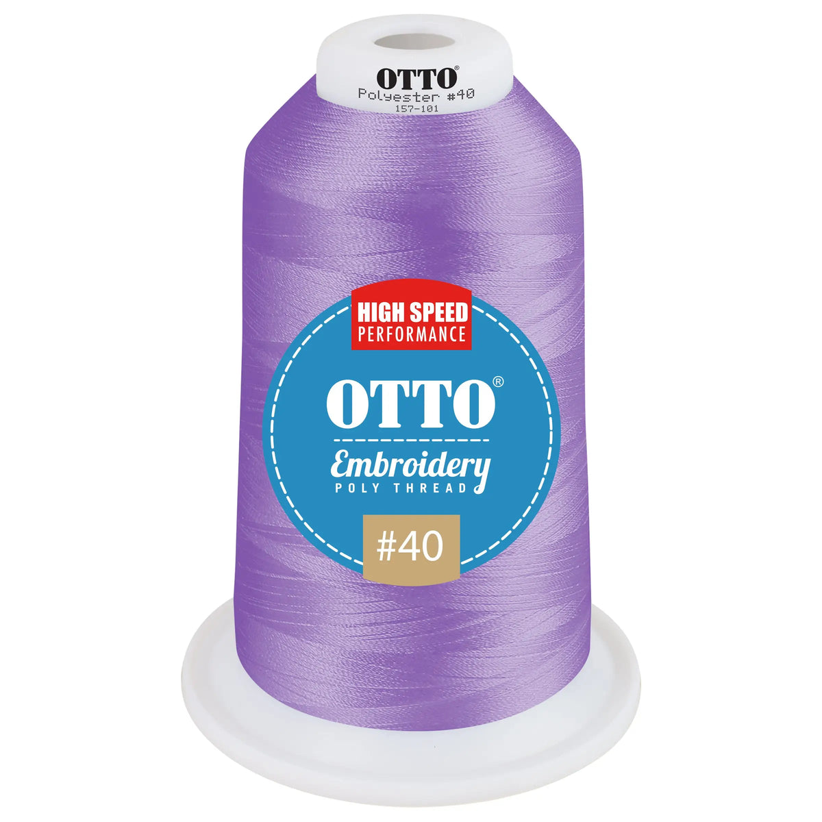 Otto 157-101 Embroidery Poly Thread #40 5,500 Yd. King Cone - 42075 - 7 3/8’’ - 5/8’’