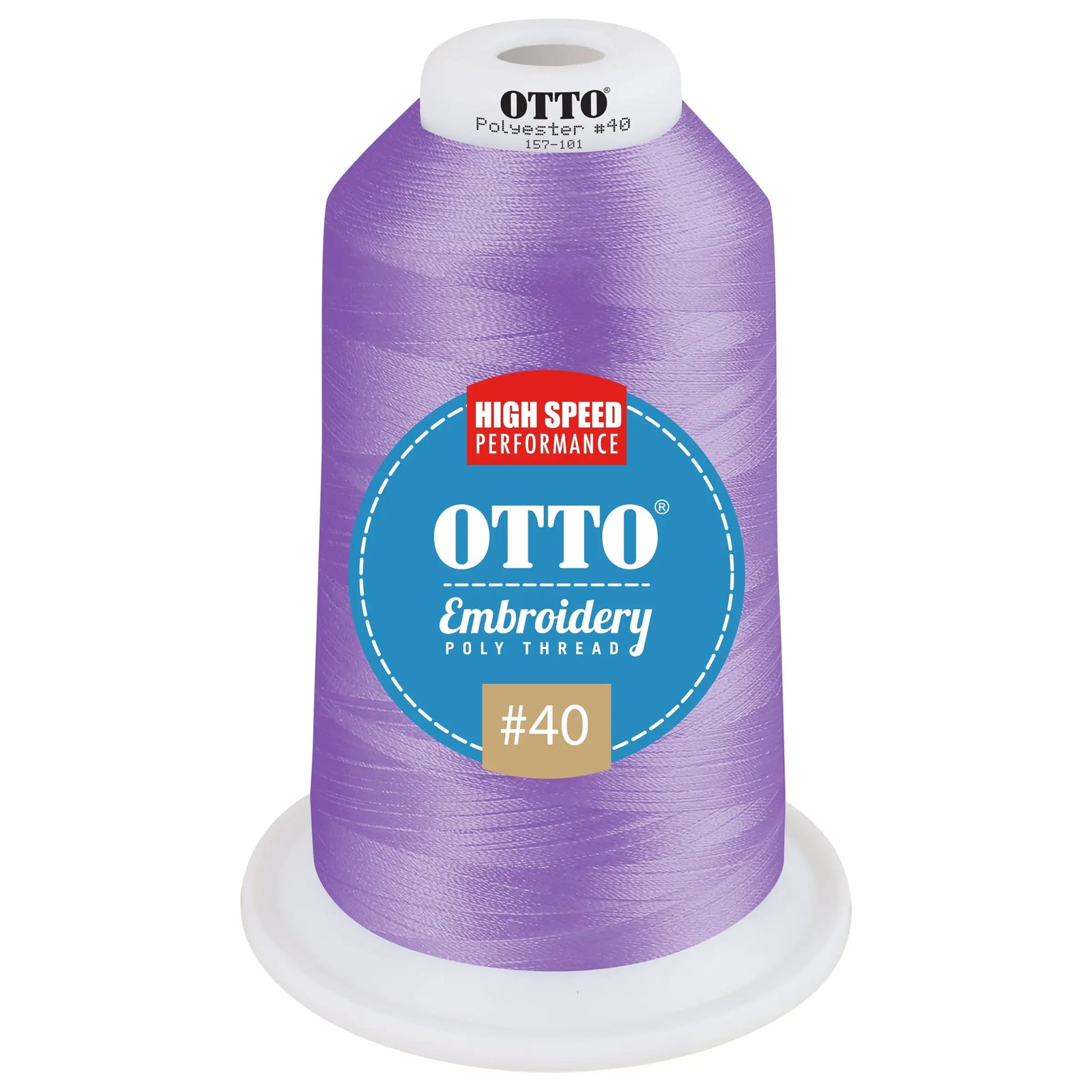 Otto 157-101 Embroidery Poly Thread #40 5,500 Yd. King Cone - 42075 - 7 3/8’’ - 5/8’’