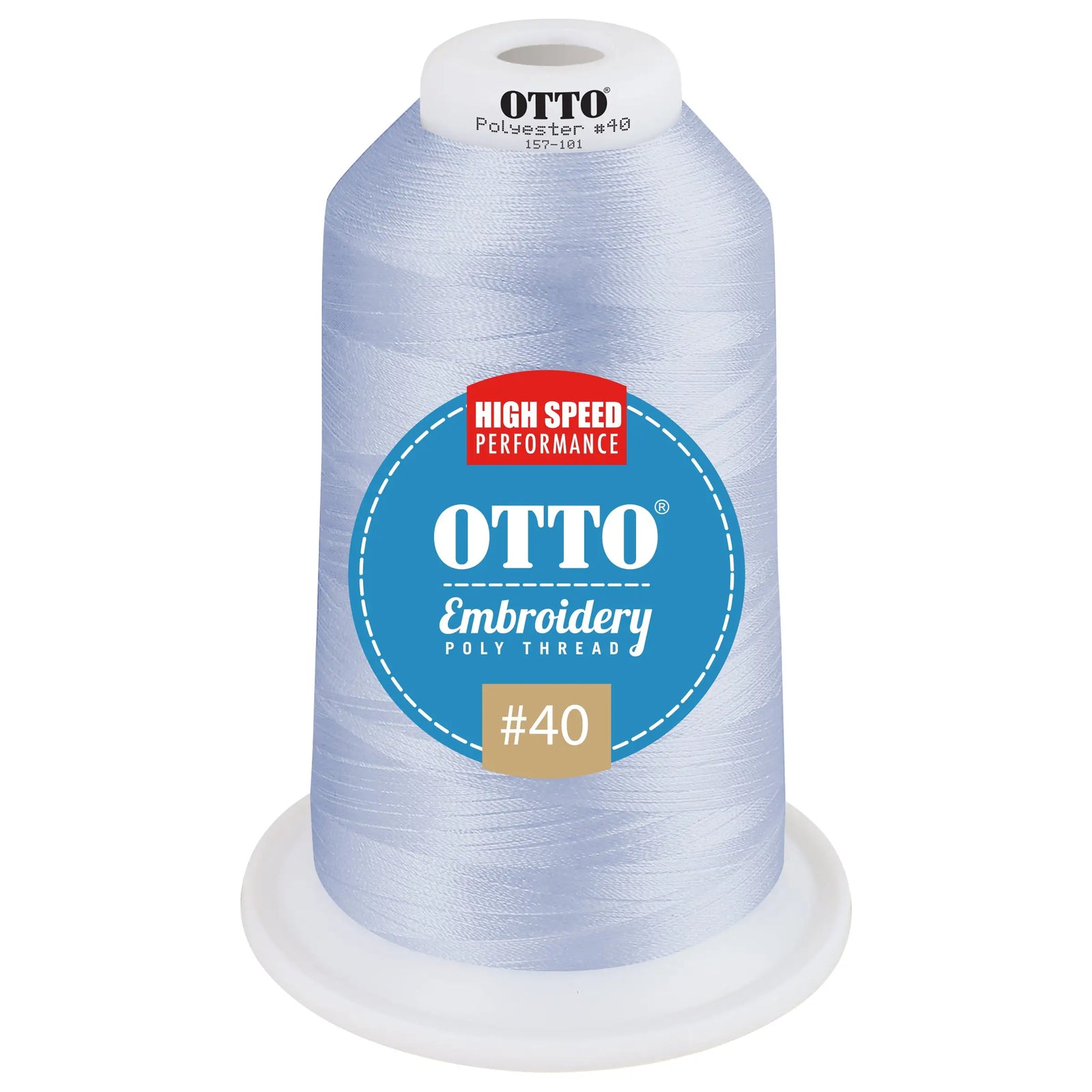 Otto 157-101 Embroidery Poly Thread #40 5,500 Yd. King Cone - 42092 - 7 3/8’’ - 5/8’’