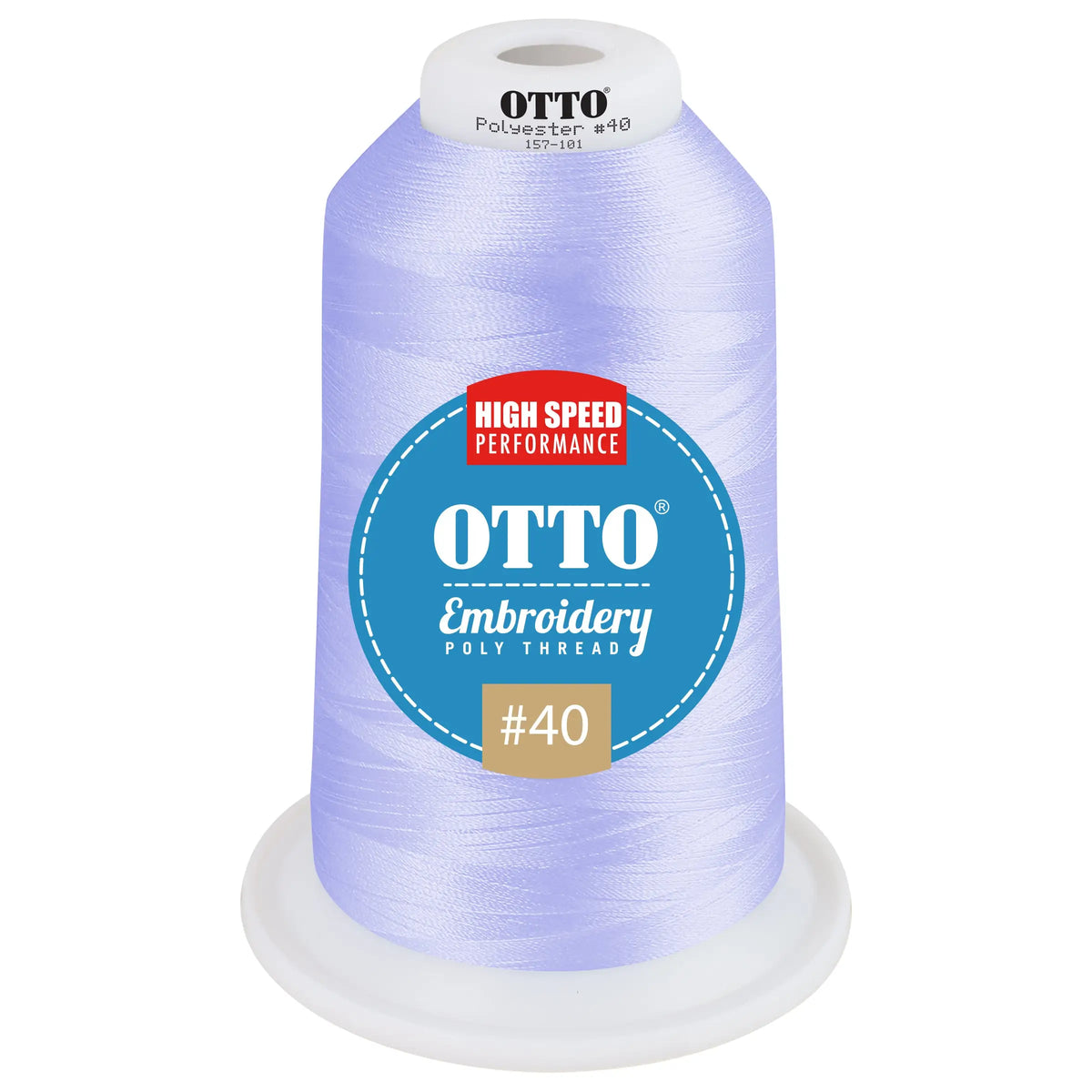Otto 157-101 Embroidery Poly Thread #40 5,500 Yd. King Cone - 42123 - 7 3/8’’ - 5/8’’