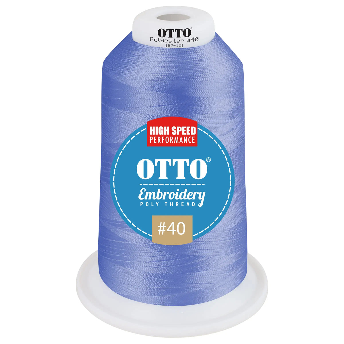 Otto 157-101 Embroidery Poly Thread #40 5,500 Yd. King Cone - 42124 - 7 3/8’’ - 5/8’’