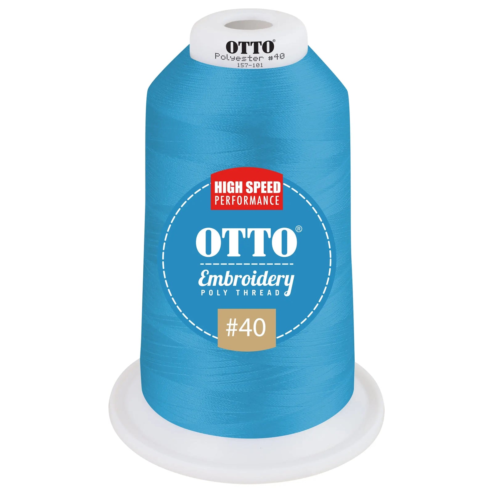 Otto 157-101 Embroidery Poly Thread #40 5,500 Yd. King Cone - 42183 - 7 3/8’’ - 5/8’’