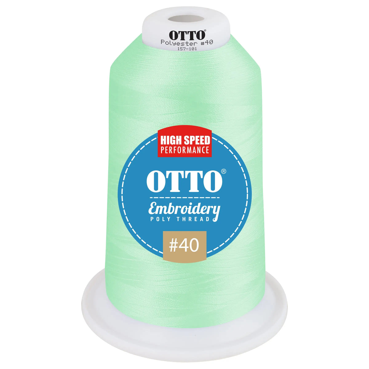 Otto 157-101 Embroidery Poly Thread #40 5,500 Yd. King Cone - 42246 - 7 3/8’’ - 5/8’’