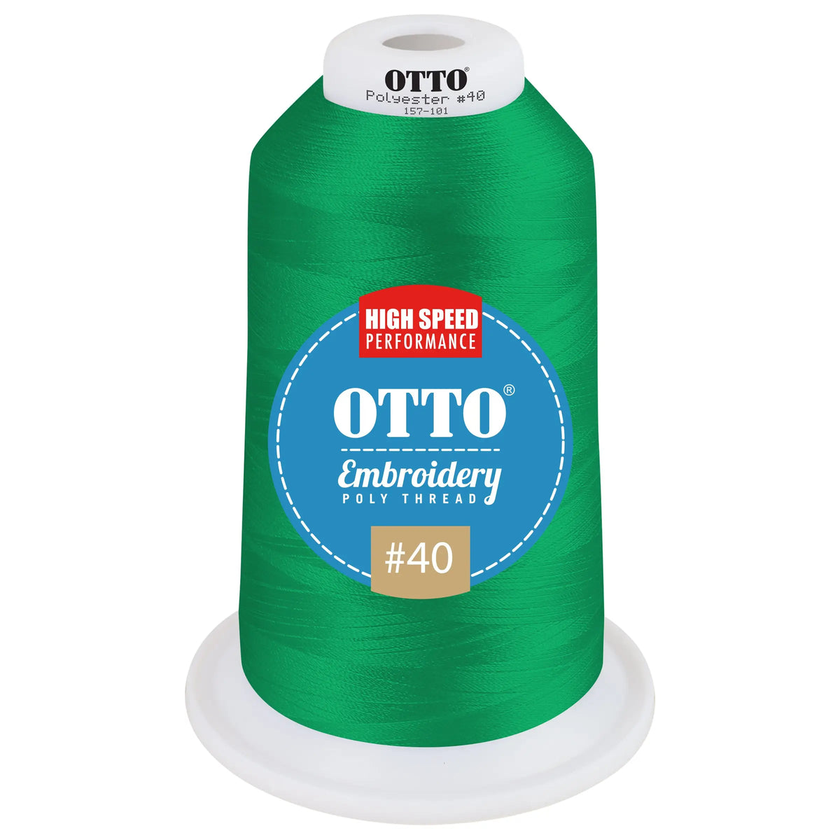 Otto 157-101 Embroidery Poly Thread #40 5,500 Yd. King Cone - 42251 - 7 3/8’’ - 5/8’’