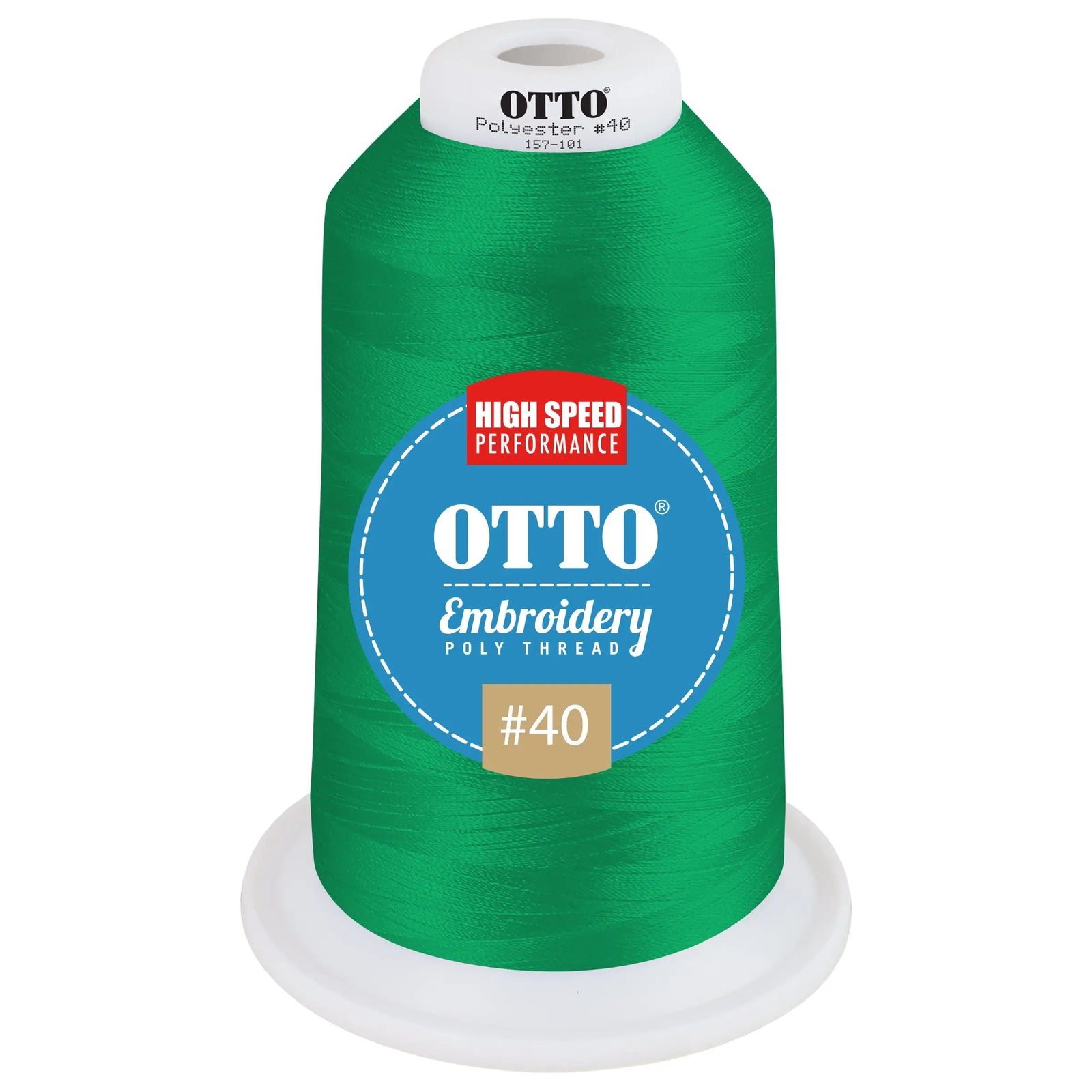 Otto 157-101 Embroidery Poly Thread #40 5,500 Yd. King Cone - 42251 - 7 3/8’’ - 5/8’’
