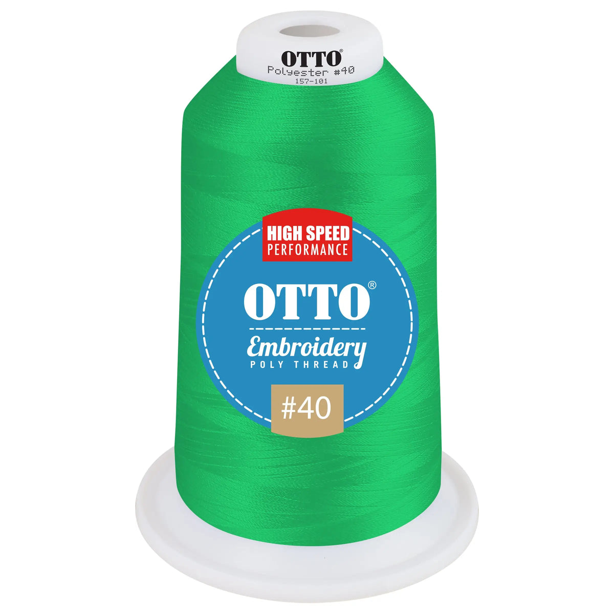 Otto 157-101 Embroidery Poly Thread #40 5,500 Yd. King Cone - 42272 - 7 3/8’’ - 5/8’’