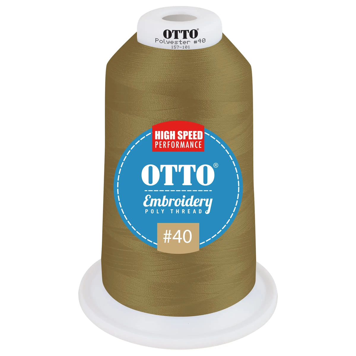 Otto 157-101 Embroidery Poly Thread #40 5,500 Yd. King Cone - 42328 - 7 3/8’’ - 5/8’’