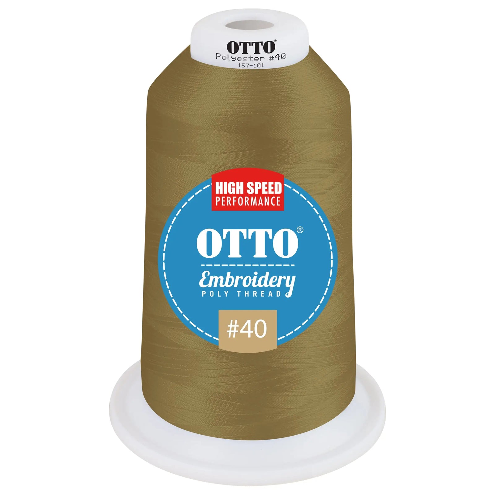 Otto 157-101 Embroidery Poly Thread #40 5,500 Yd. King Cone - 42328 - 7 3/8’’ - 5/8’’