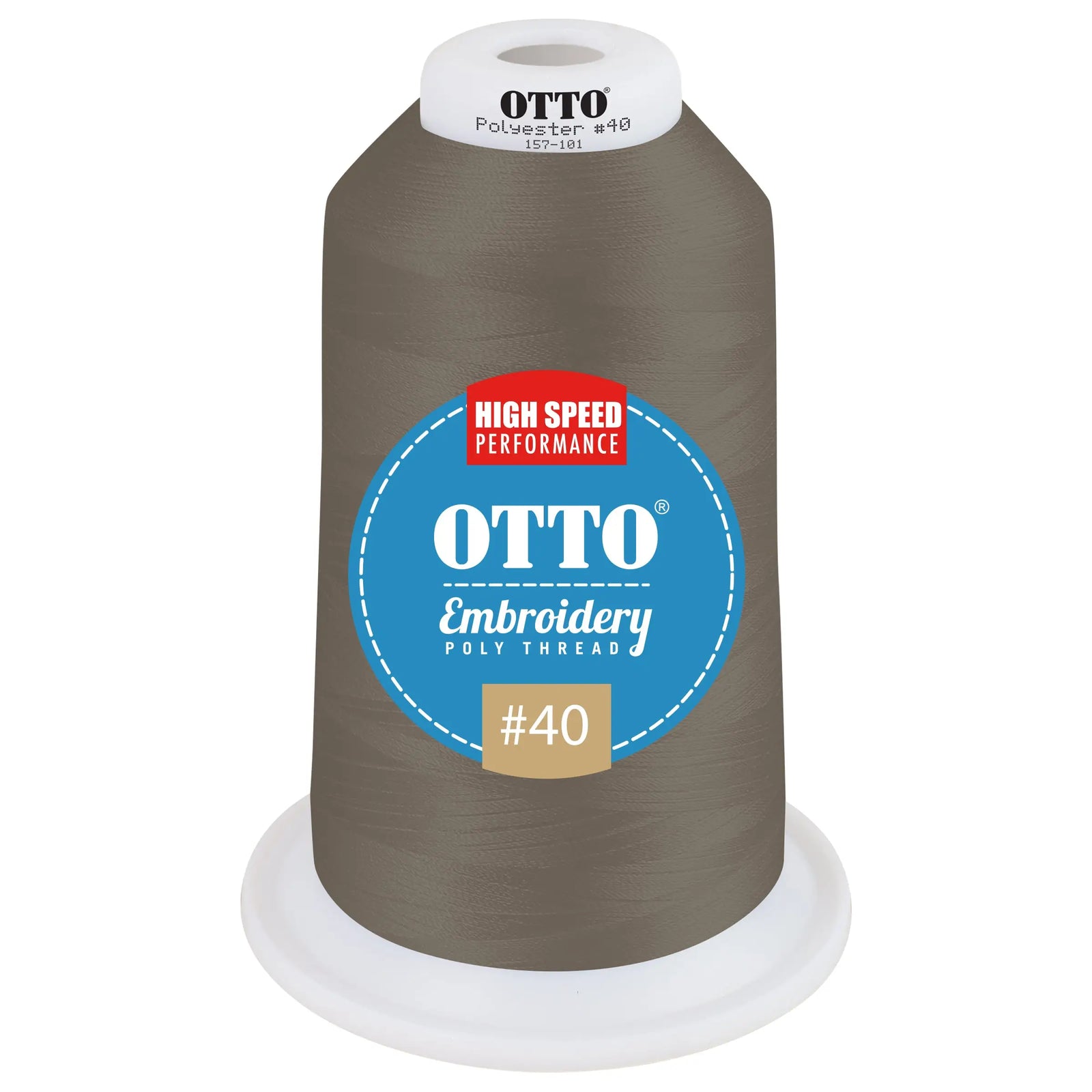 Otto 157-101 Embroidery Poly Thread #40 5,500 Yd. King Cone - 42333 - 7 3/8’’ - 5/8’’