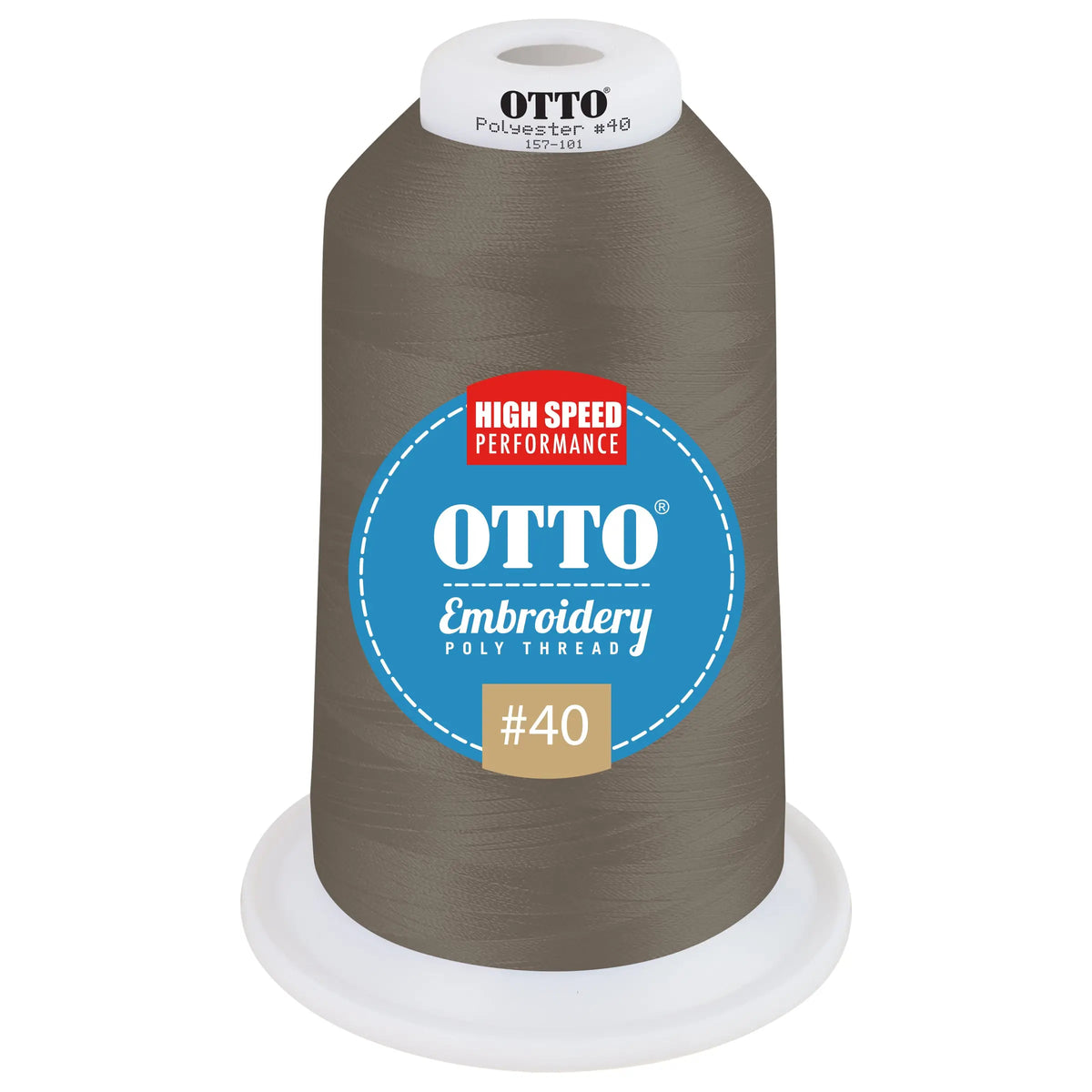 Otto 157-101 Embroidery Poly Thread #40 5,500 Yd. King Cone - 42334 - 7 3/8’’ - 5/8’’