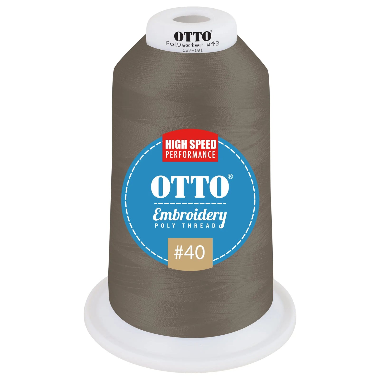 Otto 157-101 Embroidery Poly Thread #40 5,500 Yd. King Cone - 42334 - 7 3/8’’ - 5/8’’