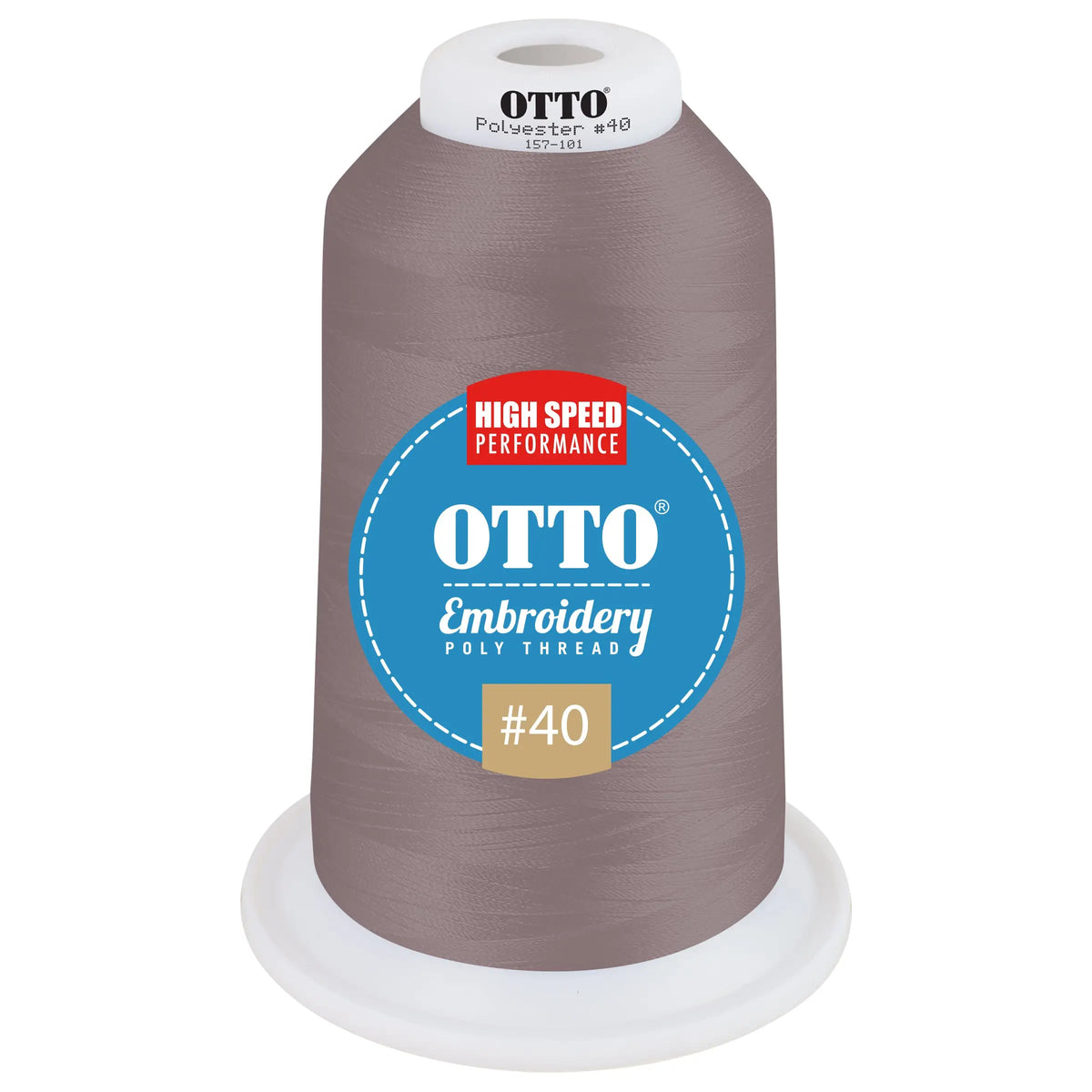 Otto 157-101 Embroidery Poly Thread #40 5,500 Yd. King Cone - 42360 - 7 3/8’’ - 5/8’’