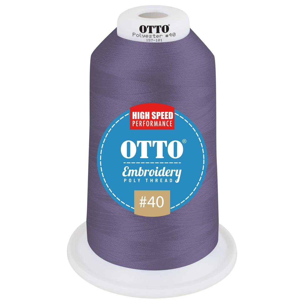 Otto 157-101 Embroidery Poly Thread #40 5,500 Yd. King Cone - 42364 - 7 3/8’’ - 5/8’’