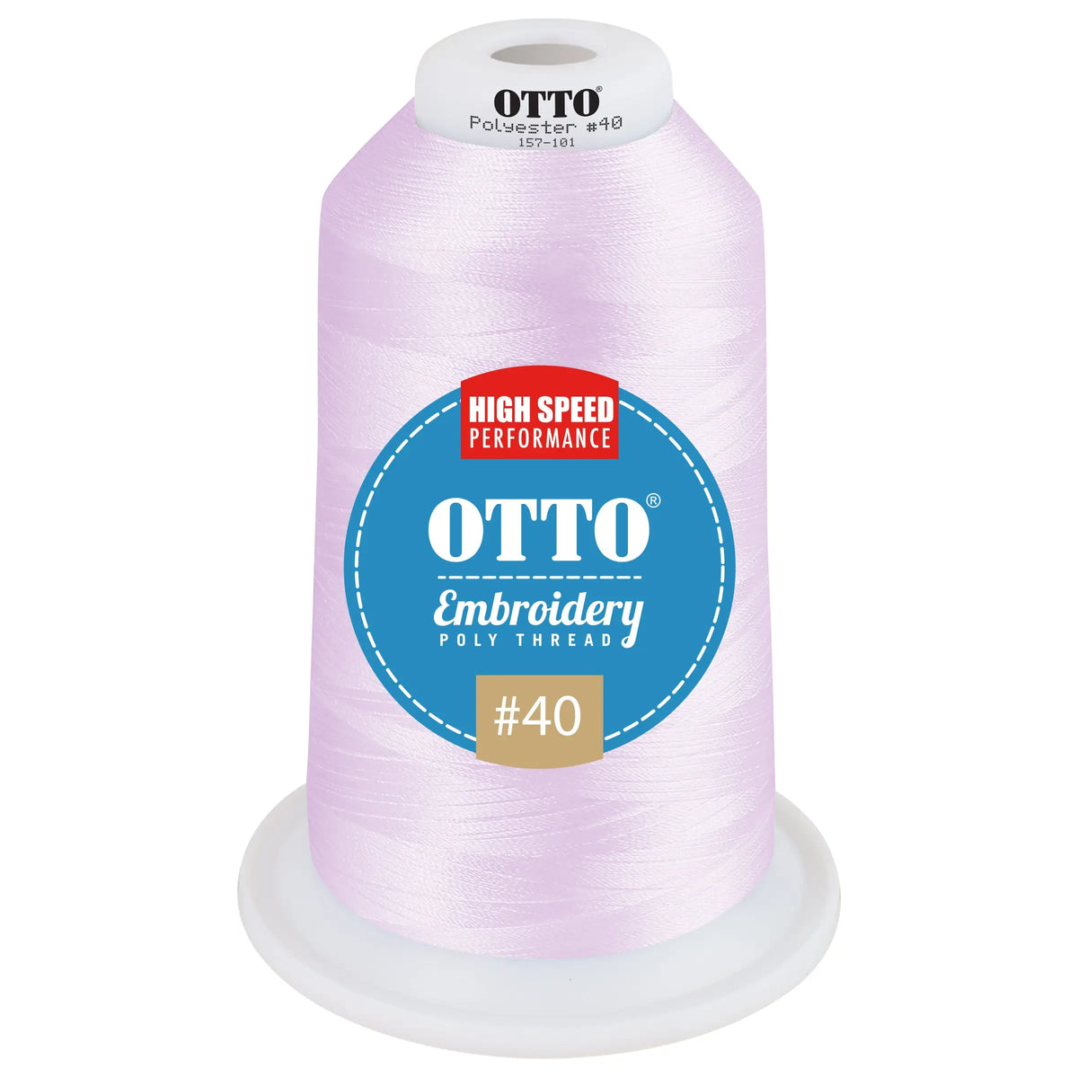 Otto 157-101 Embroidery Poly Thread #40 5,500 Yd. King Cone - 42567 - 7 3/8’’ - 5/8’’