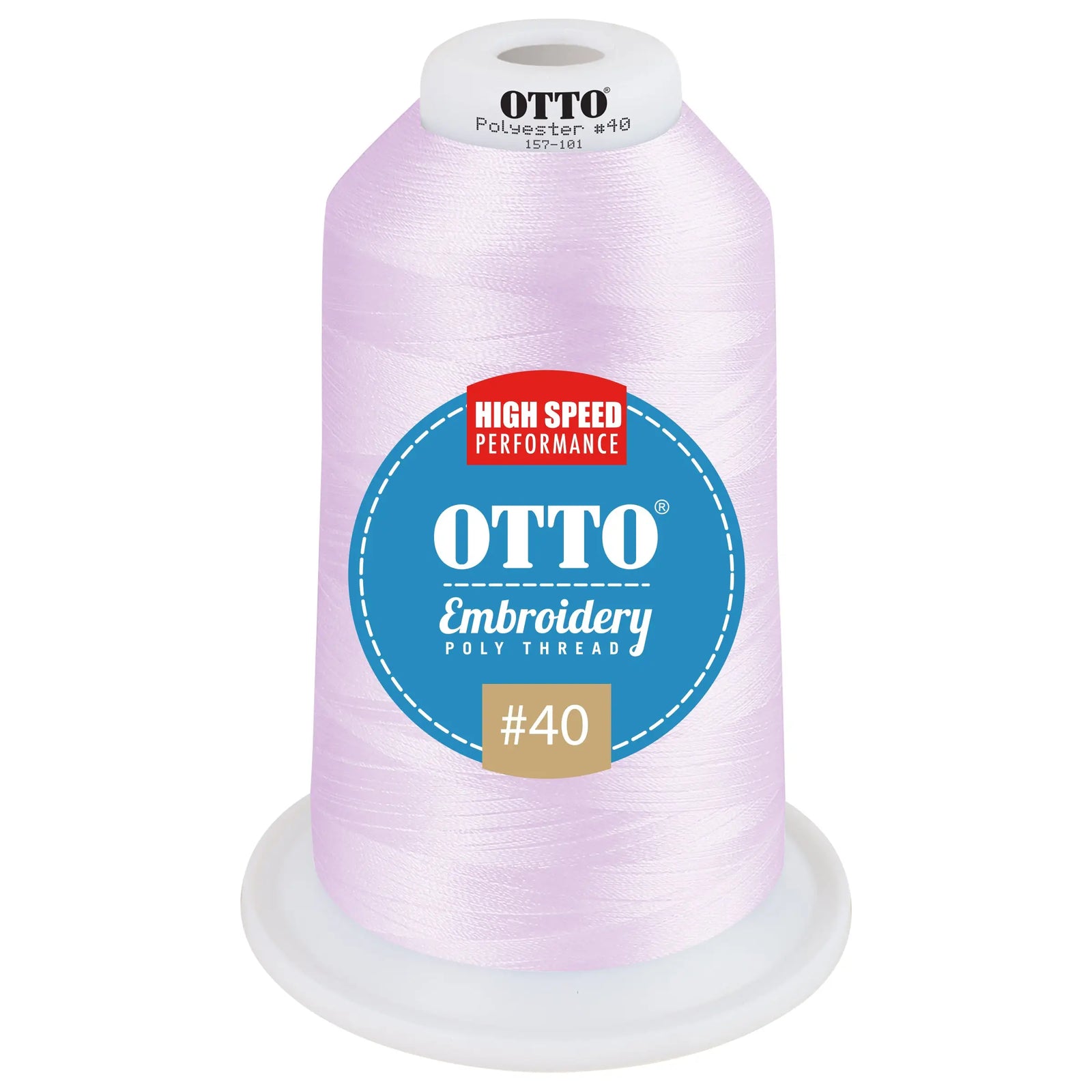 Otto 157-101 Embroidery Poly Thread #40 5,500 Yd. King Cone - 42567 - 7 3/8’’ - 5/8’’