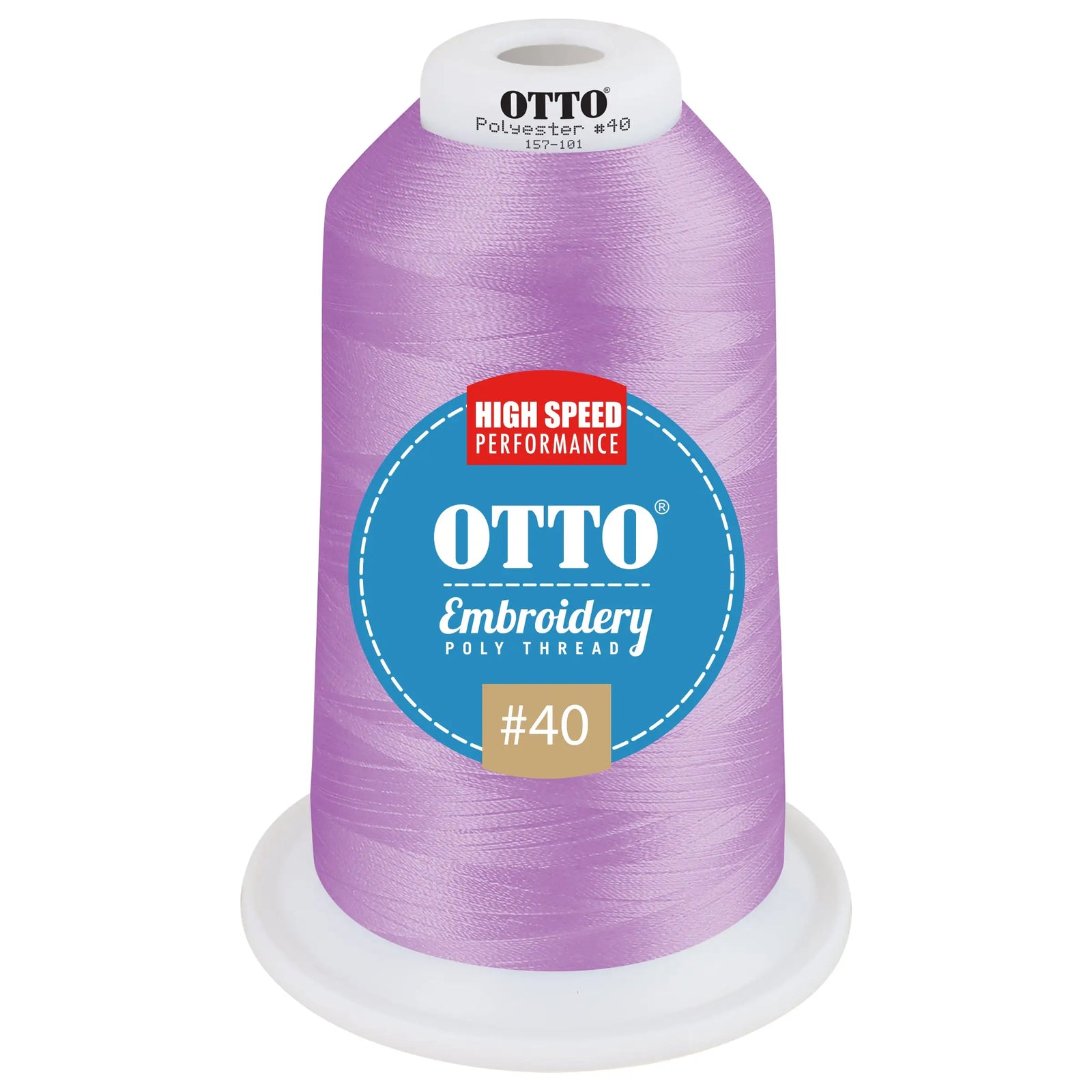 Otto 157-101 Embroidery Poly Thread #40 5,500 Yd. King Cone - 42583 - 7 3/8’’ - 5/8’’