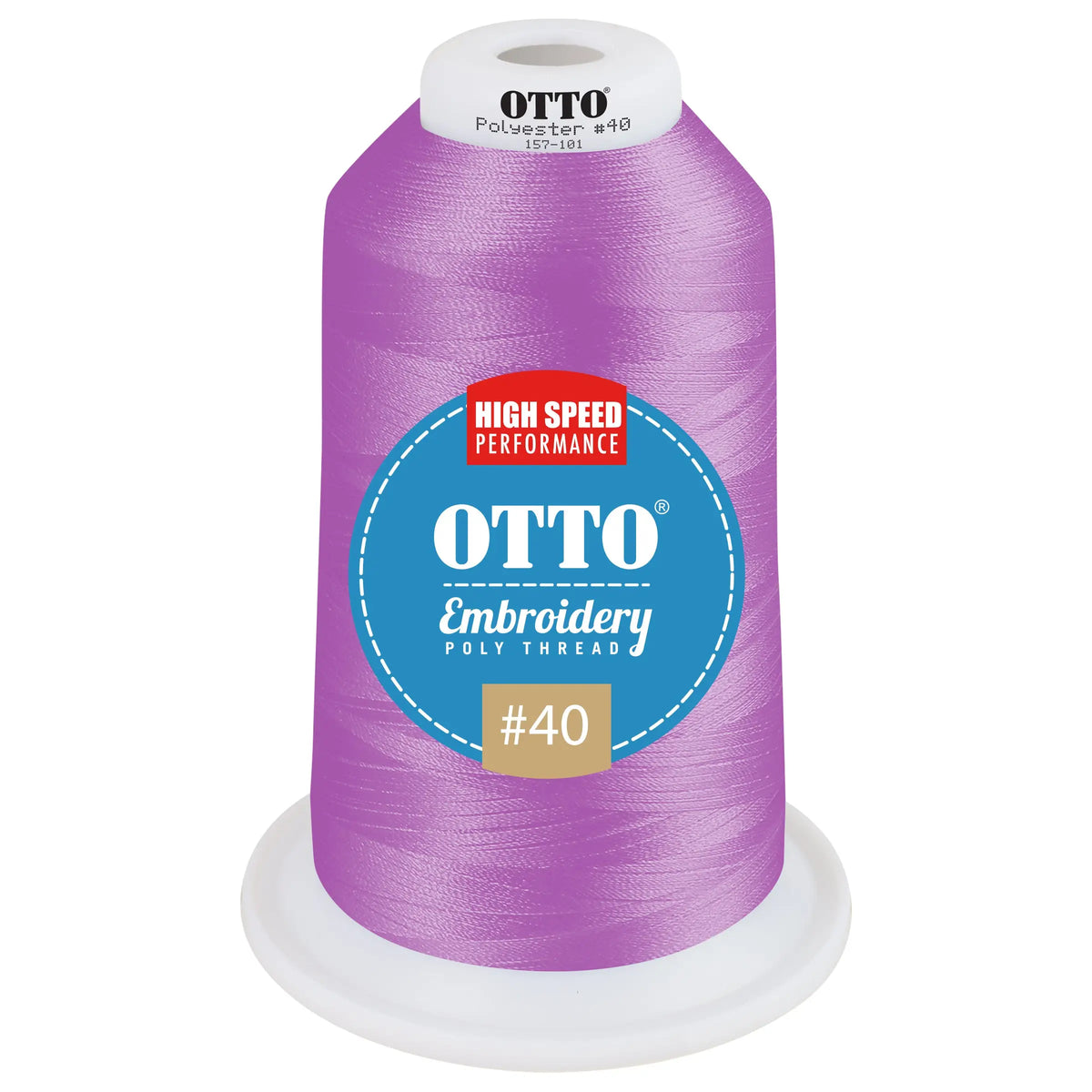 Otto 157-101 Embroidery Poly Thread #40 5,500 Yd. King Cone - 42593 - 7 3/8’’ - 5/8’’