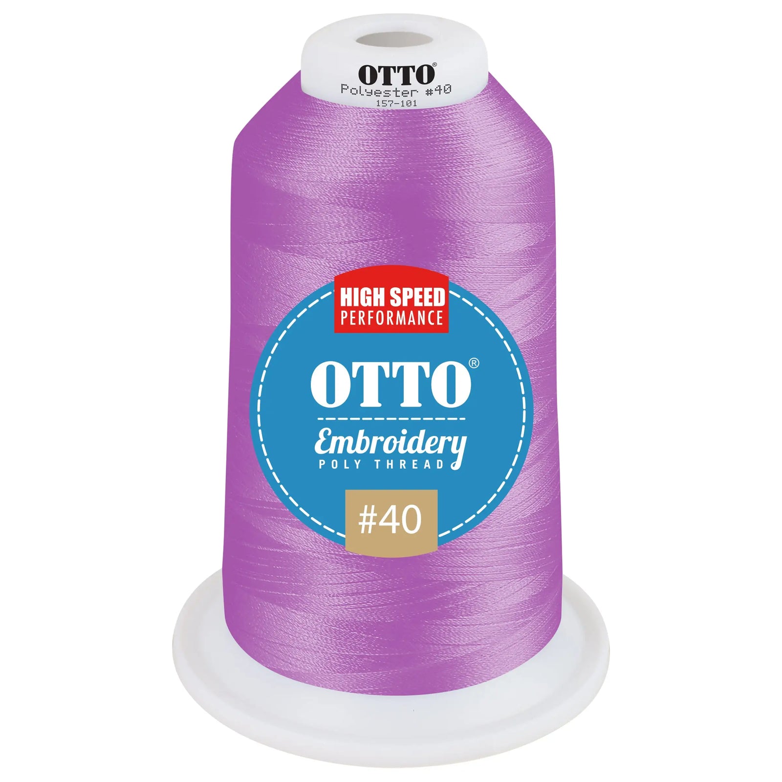 Otto 157-101 Embroidery Poly Thread #40 5,500 Yd. King Cone - 42593 - 7 3/8’’ - 5/8’’