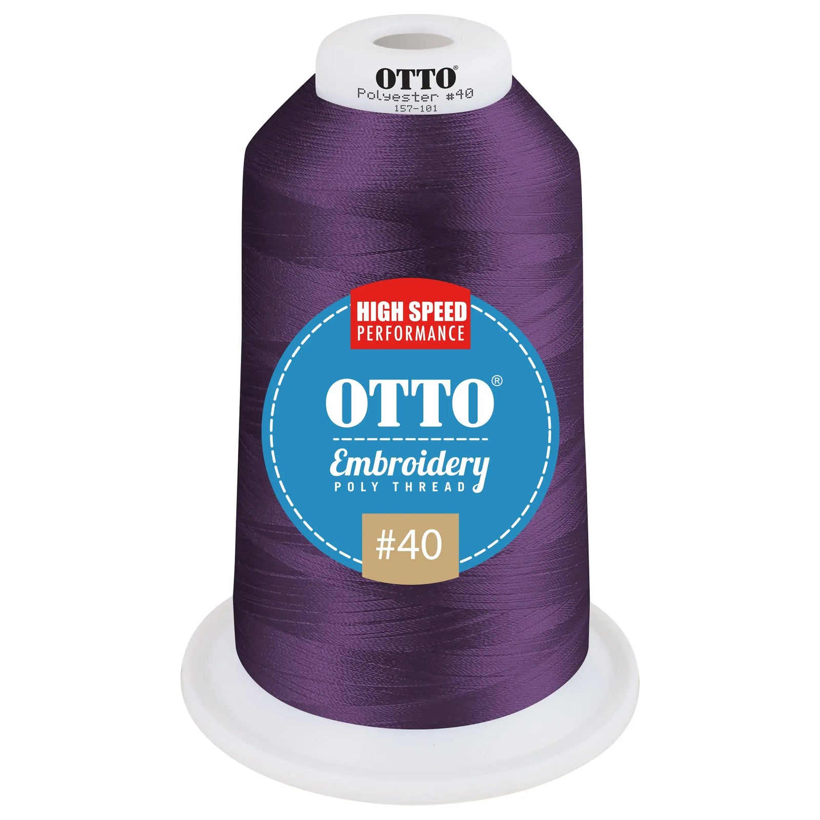 Otto 157-101 Embroidery Poly Thread #40 5,500 Yd. King Cone - 42695 - 7 3/8’’ - 5/8’’