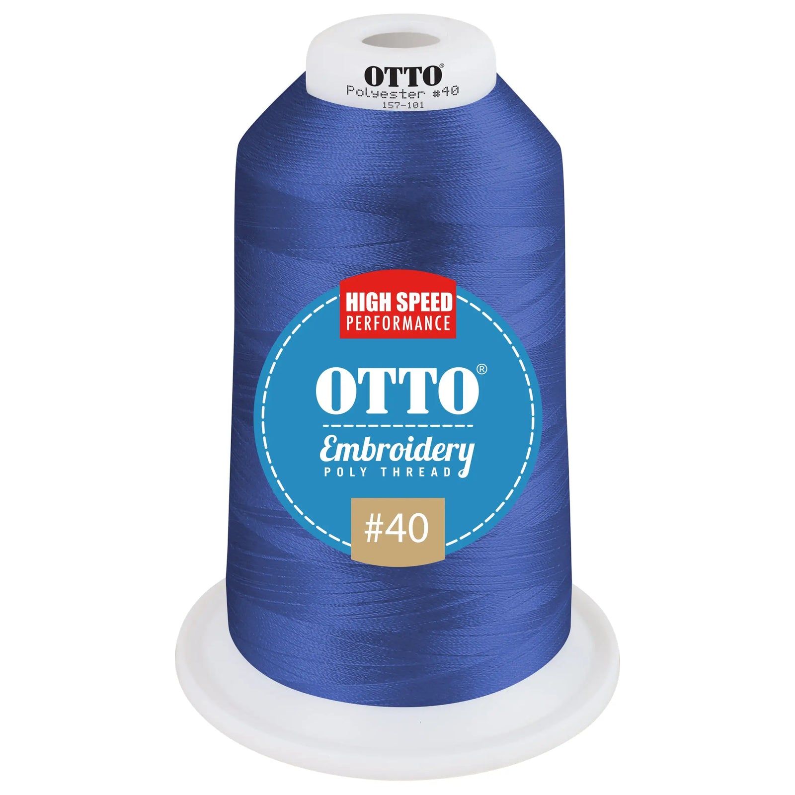 Otto 157-101 Embroidery Poly Thread #40 5,500 Yd. King Cone - 42736 - 7 3/8’’ - 5/8’’